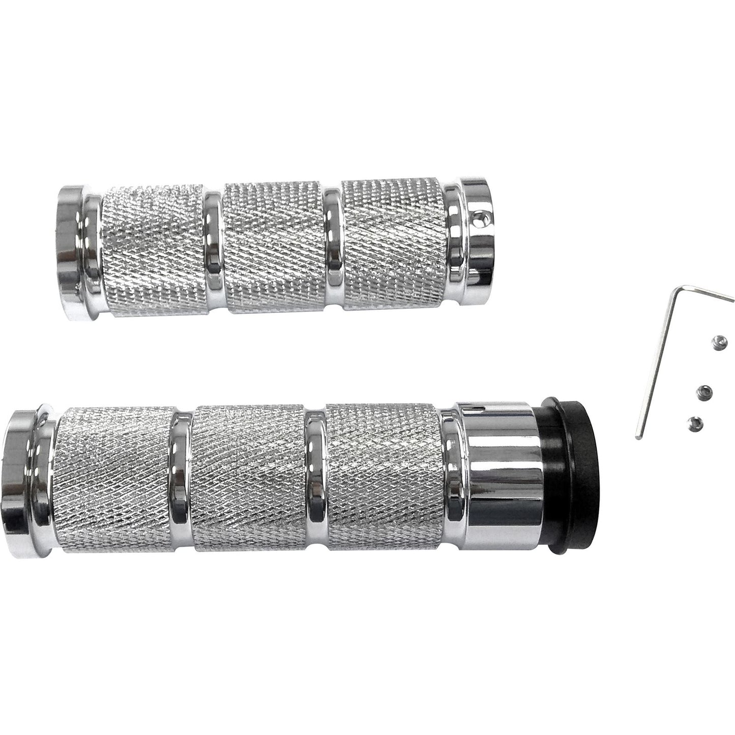 Harddrive Grip Set Retro Chrome  Throttle by Wire 353062_140978
