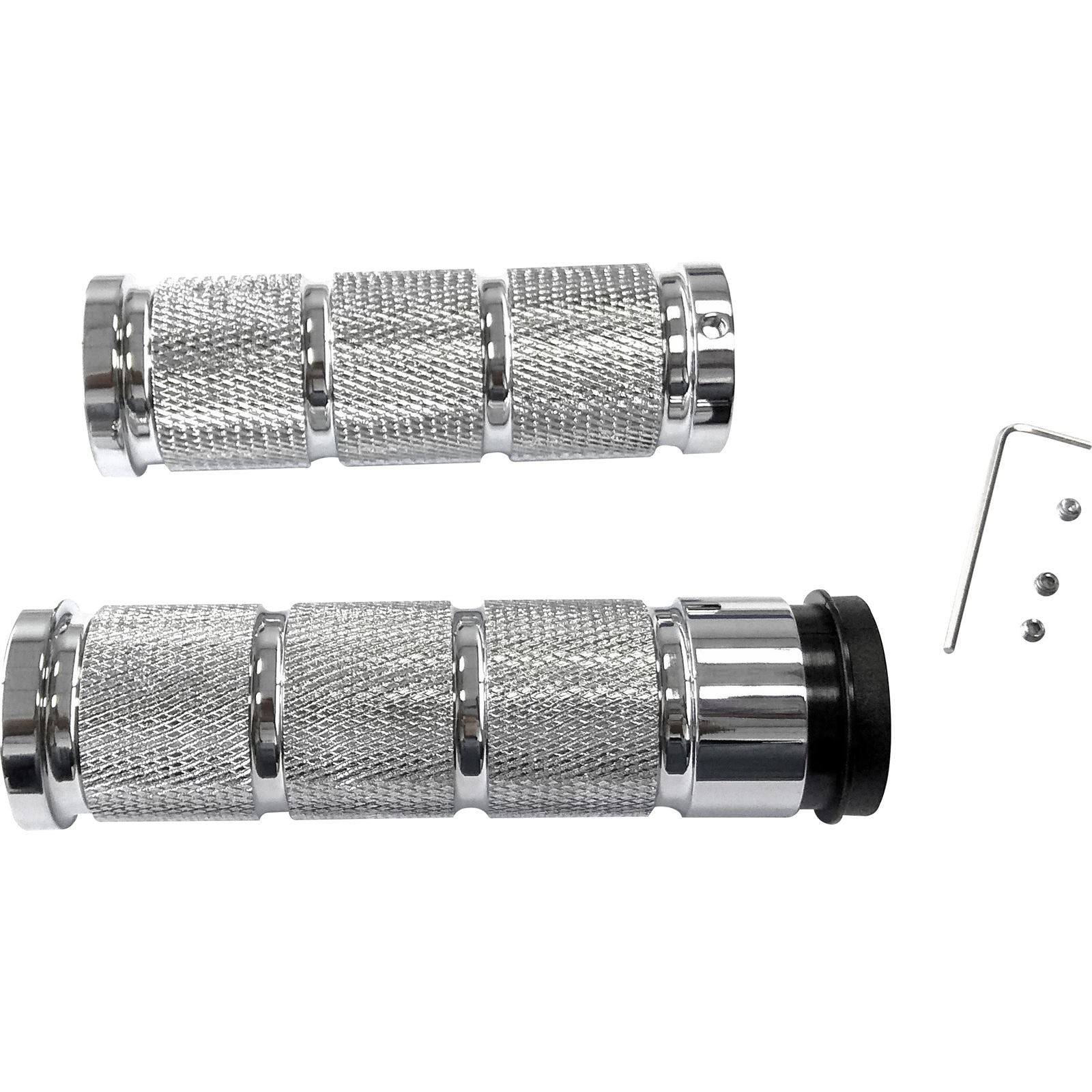 Harddrive Grip Set Retro Chrome  Throttle by Wire 353062_140978