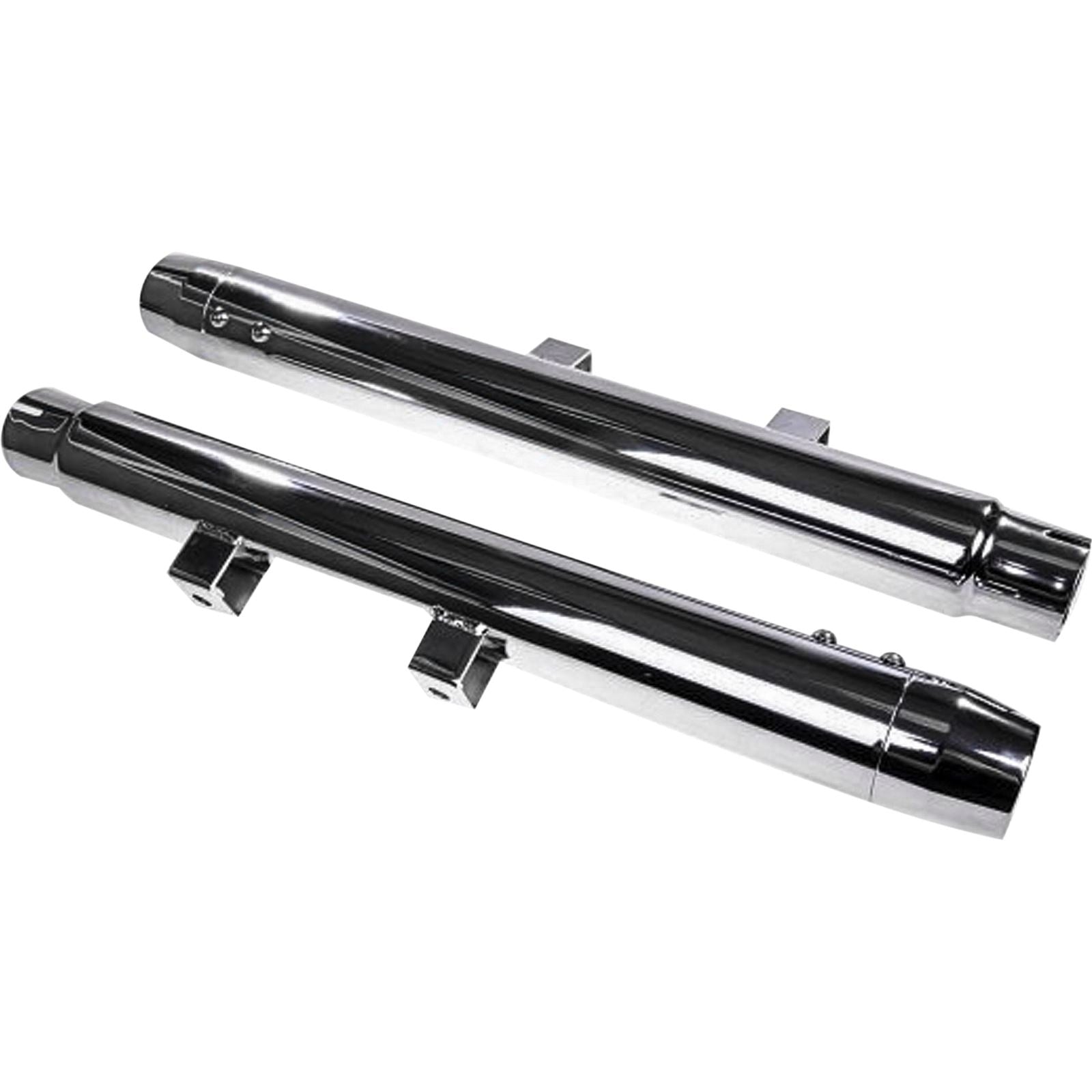 Harddrive HD Radium Mufflers Chrome  with Chrome  End Caps 062018_140981