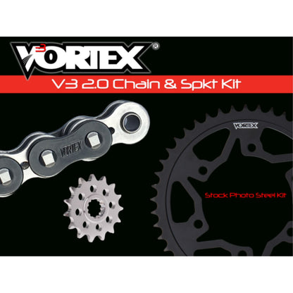 Vortex Sprocket/Chain Kit Black with Steel Rear Sprocket [MPN: CK6463]_1875752