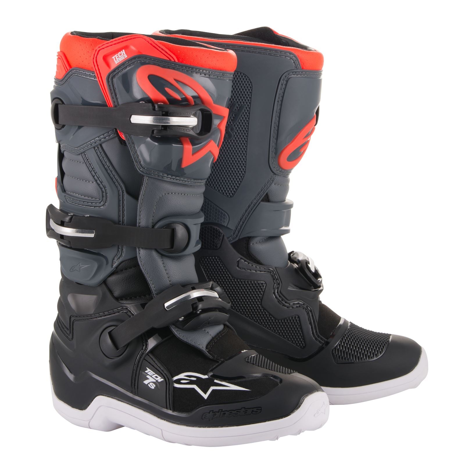 Alpinestars Youth Tech 7S Boots - Grey/Red_143558