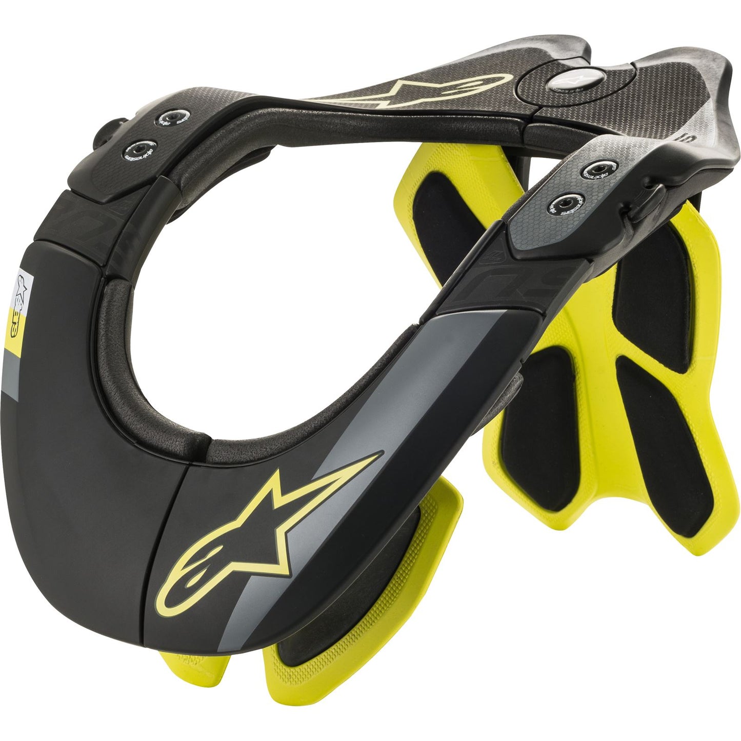 Alpinestars Bionic Neck Support Black/Yellow - Large/X-Large [MPN: 6500019-155-L/XL]_143780