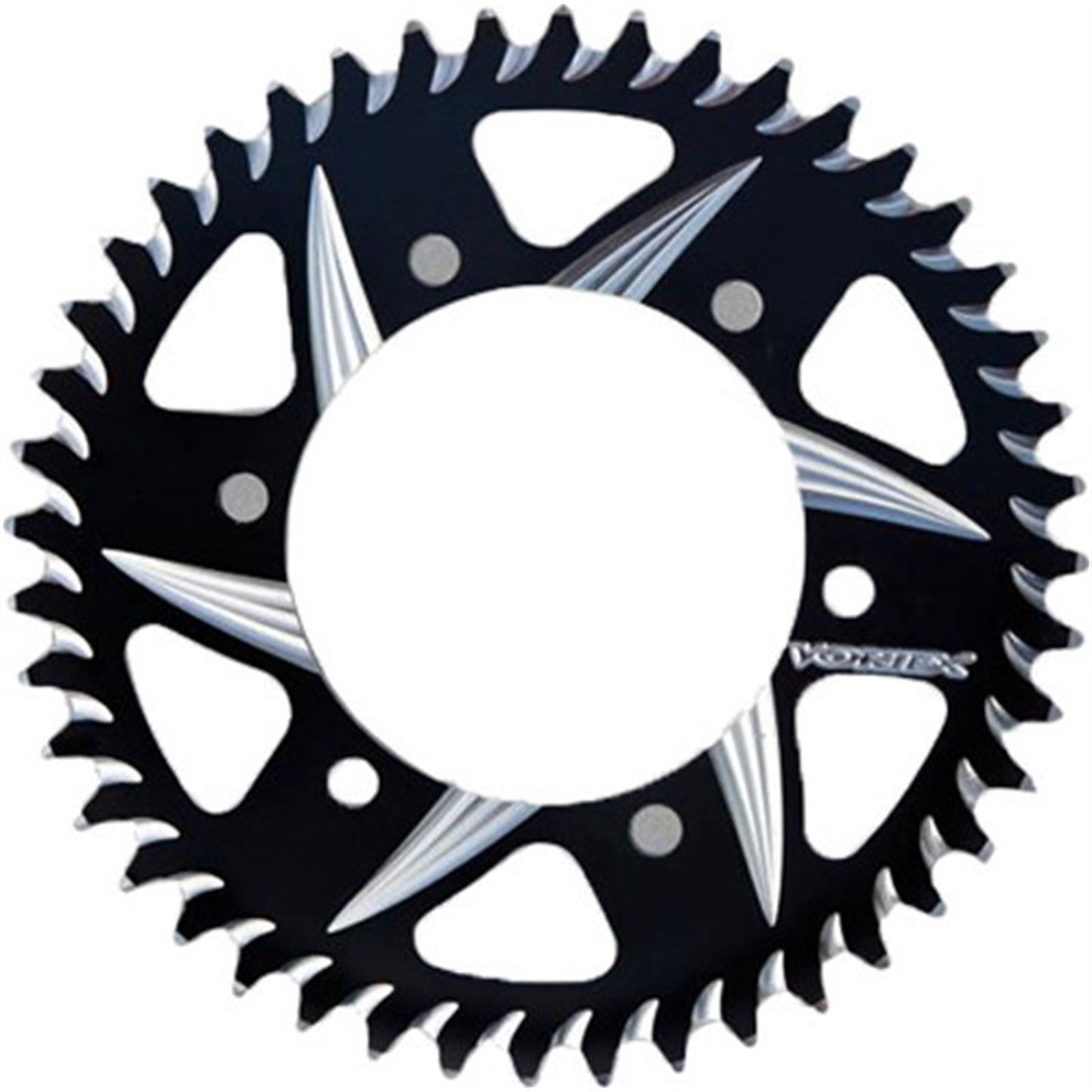 Vortex CAT5 Rear Aluminum Sprocket - 530 - 44-Tooth Black Hardcoat [MPN: 438ZK-44]_143850