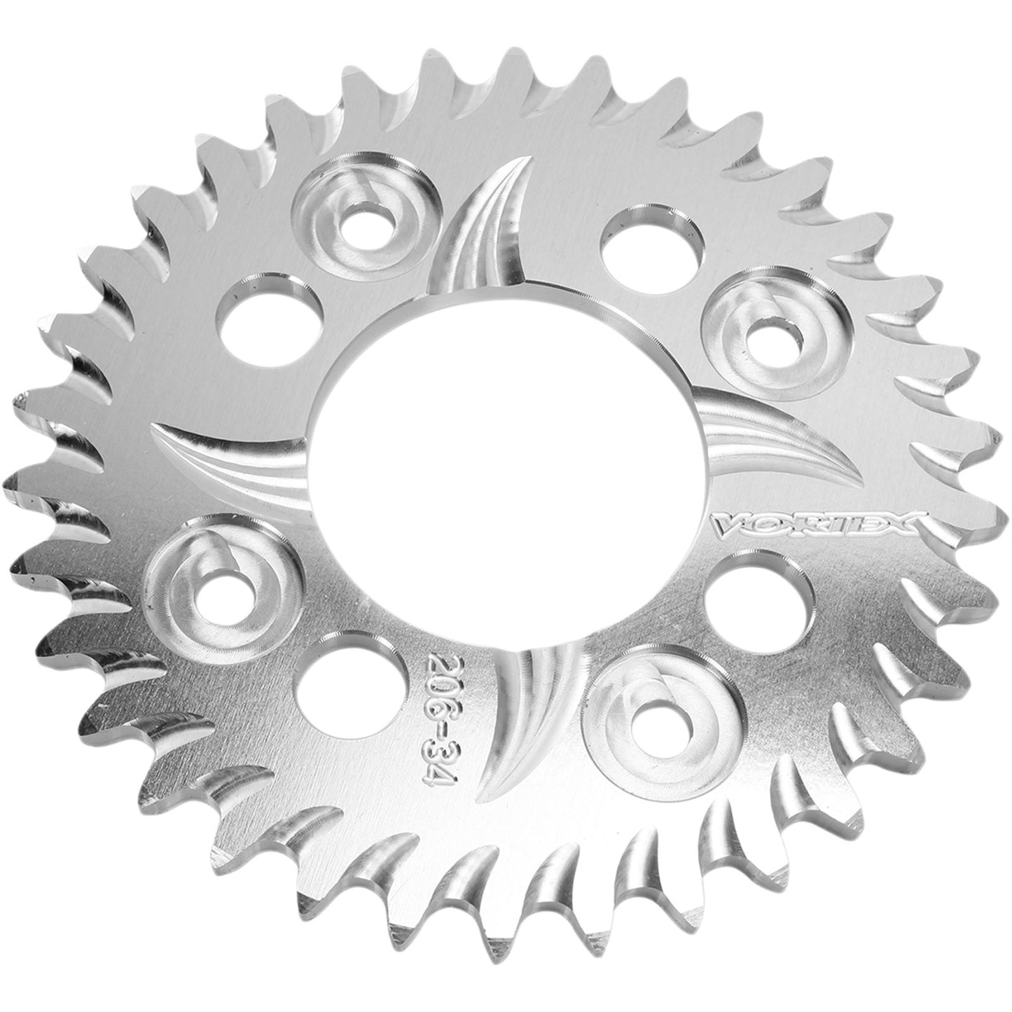 Vortex Standard Rear Aluminum Sprocket Silver - 420 - 34-Tooth 206-34_492426