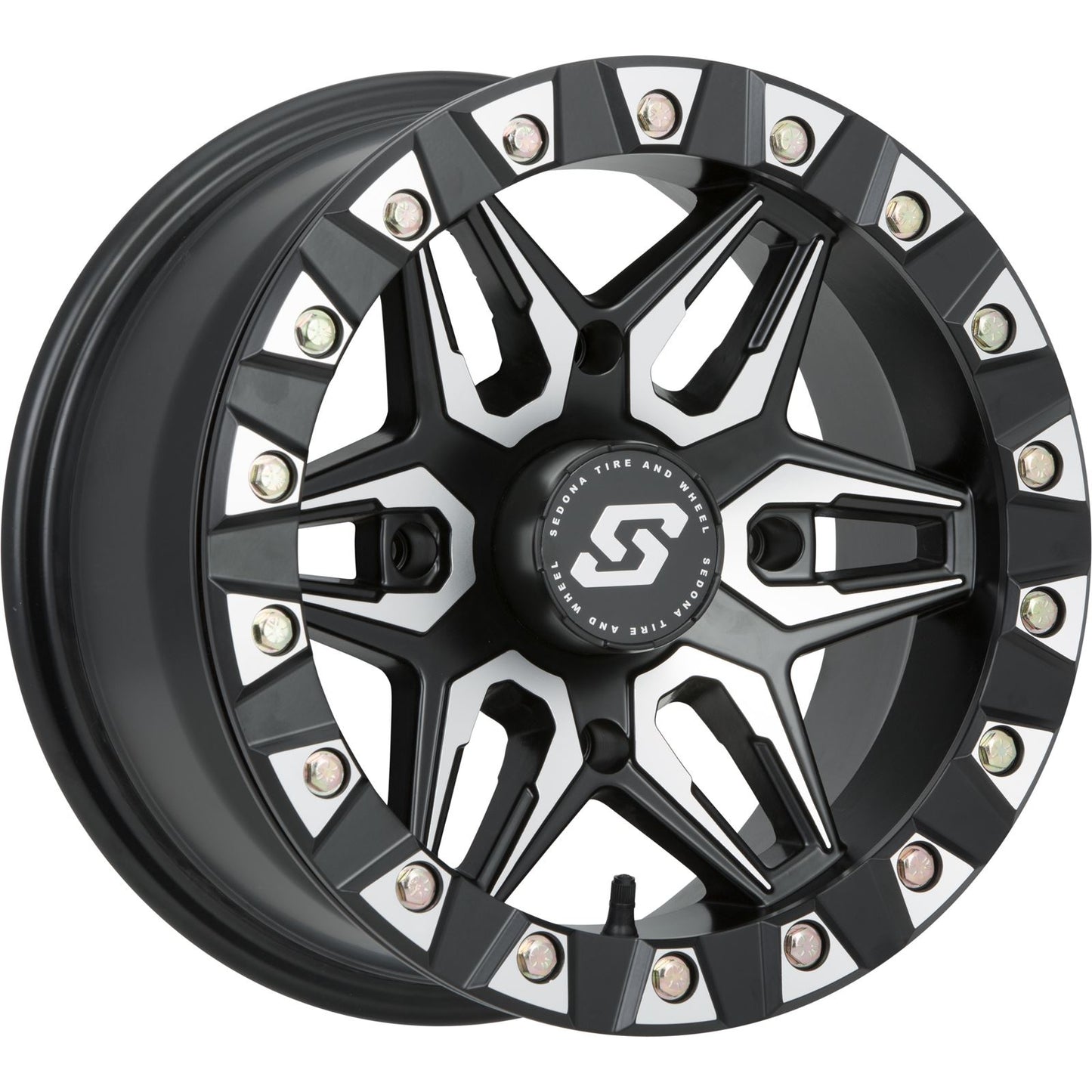 Sedona Split 6 Beadlock Wheel 15x6 4/156 5+1 (+38mm) Black/Machined A72M-56056+38_145365