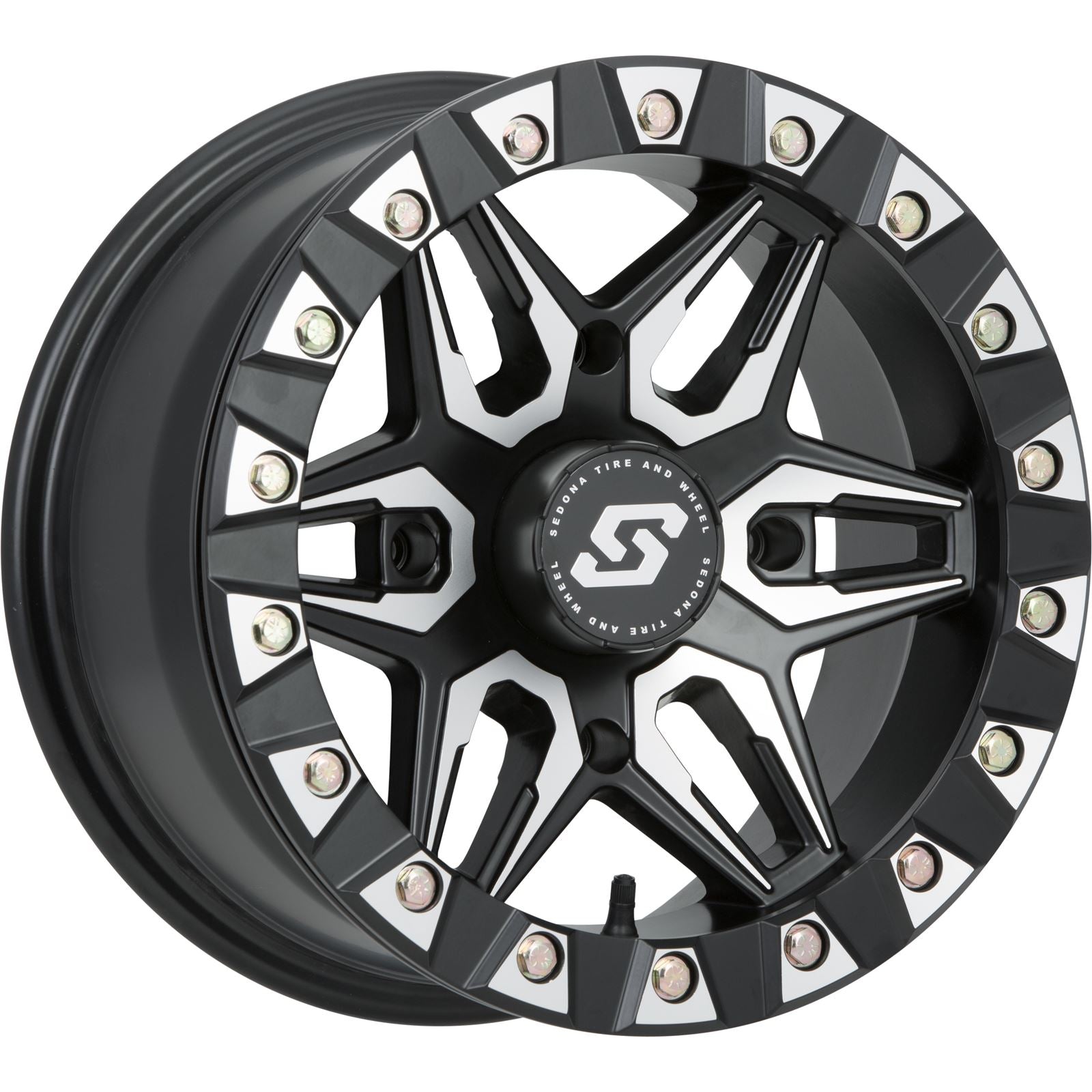 Sedona Split 6 Beadlock Wheel 15x6 4/156 5+1 (+38mm) Black/Machined A72M-56056+38_145365