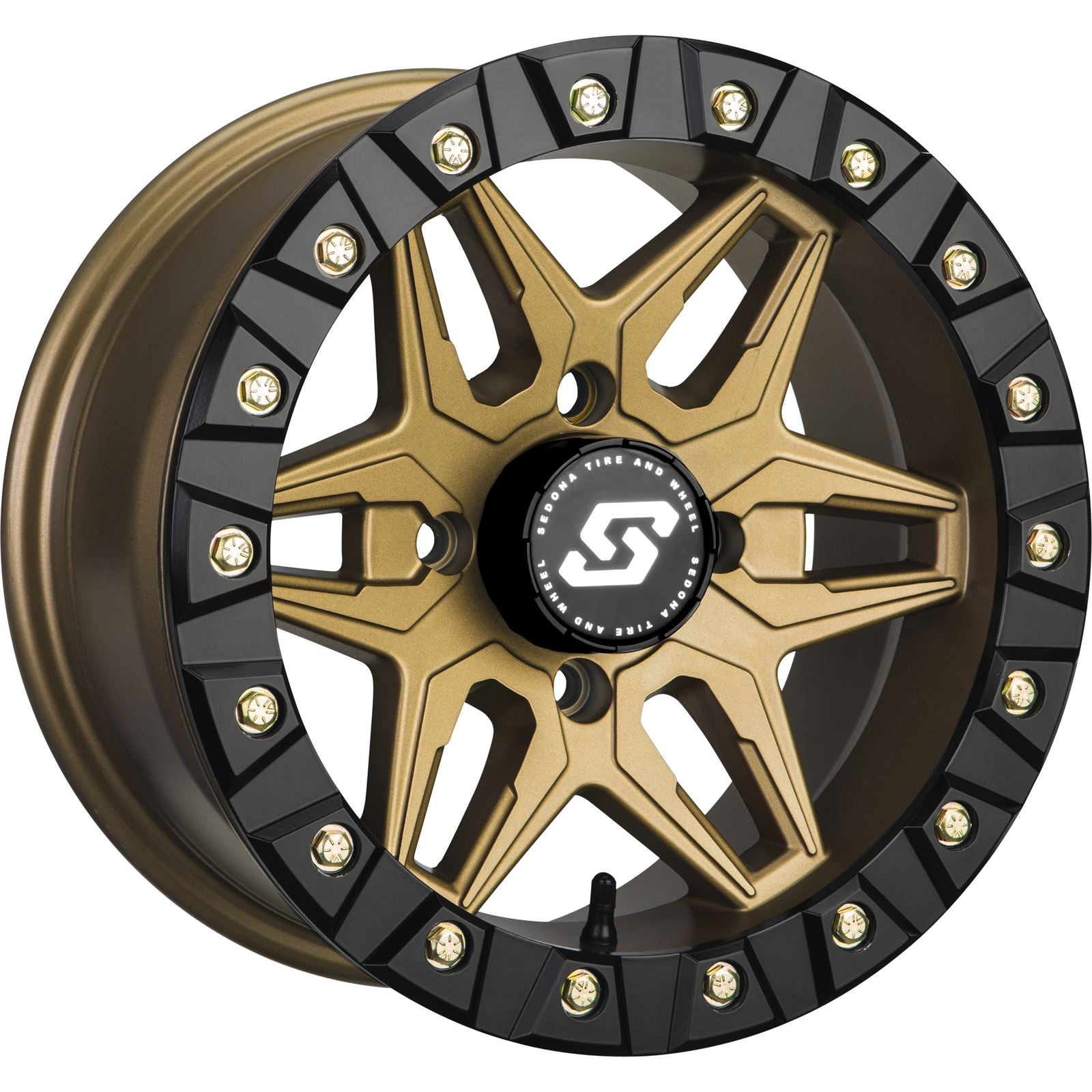 Sedona Split 6 Beadlock Wheel 15x6 4/156 5+1 (+38mm) Black/Machined A72M-56056+38_145366