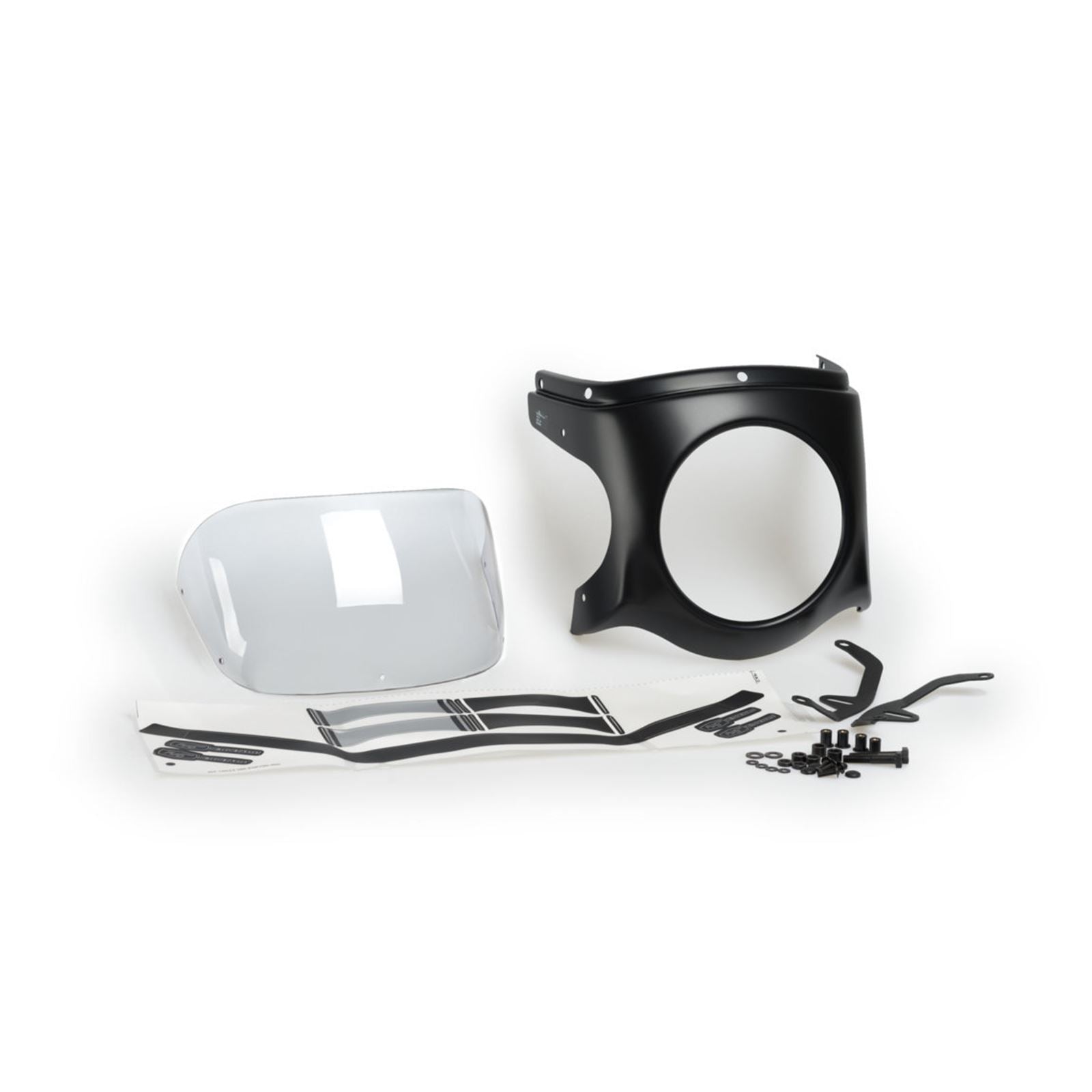 Puig Windscreen Semi-Fairing - Black/Clear - Triumph [MPN: 9554W]_860801