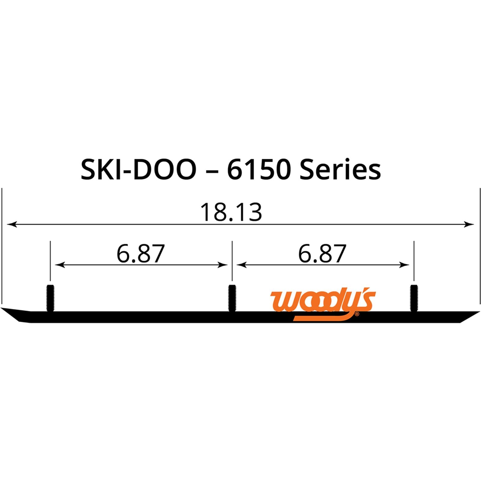Woodys 4" Carbide Runners for Ski-Doo ESD3-6150_497440