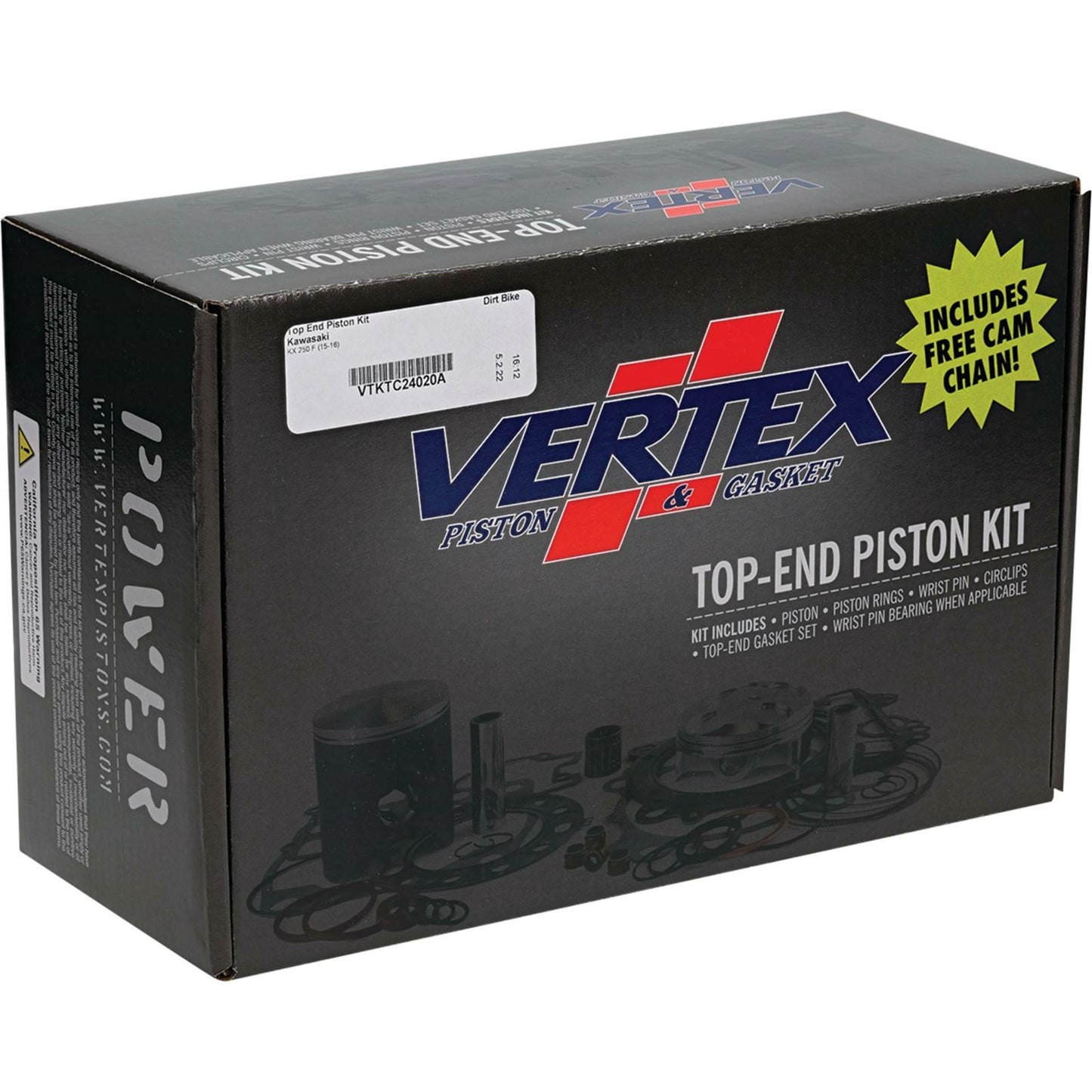 Vertex Top End Kit For Kawasaki VTKTC24020A_1081060