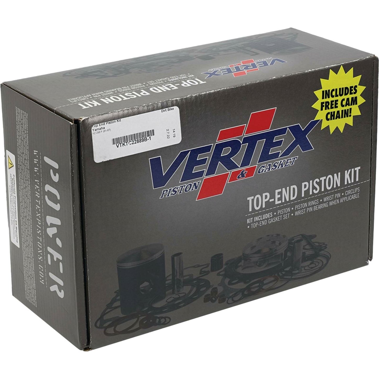 Vertex Top End Kit For Yamaha VTKTC22889B-1_1081378