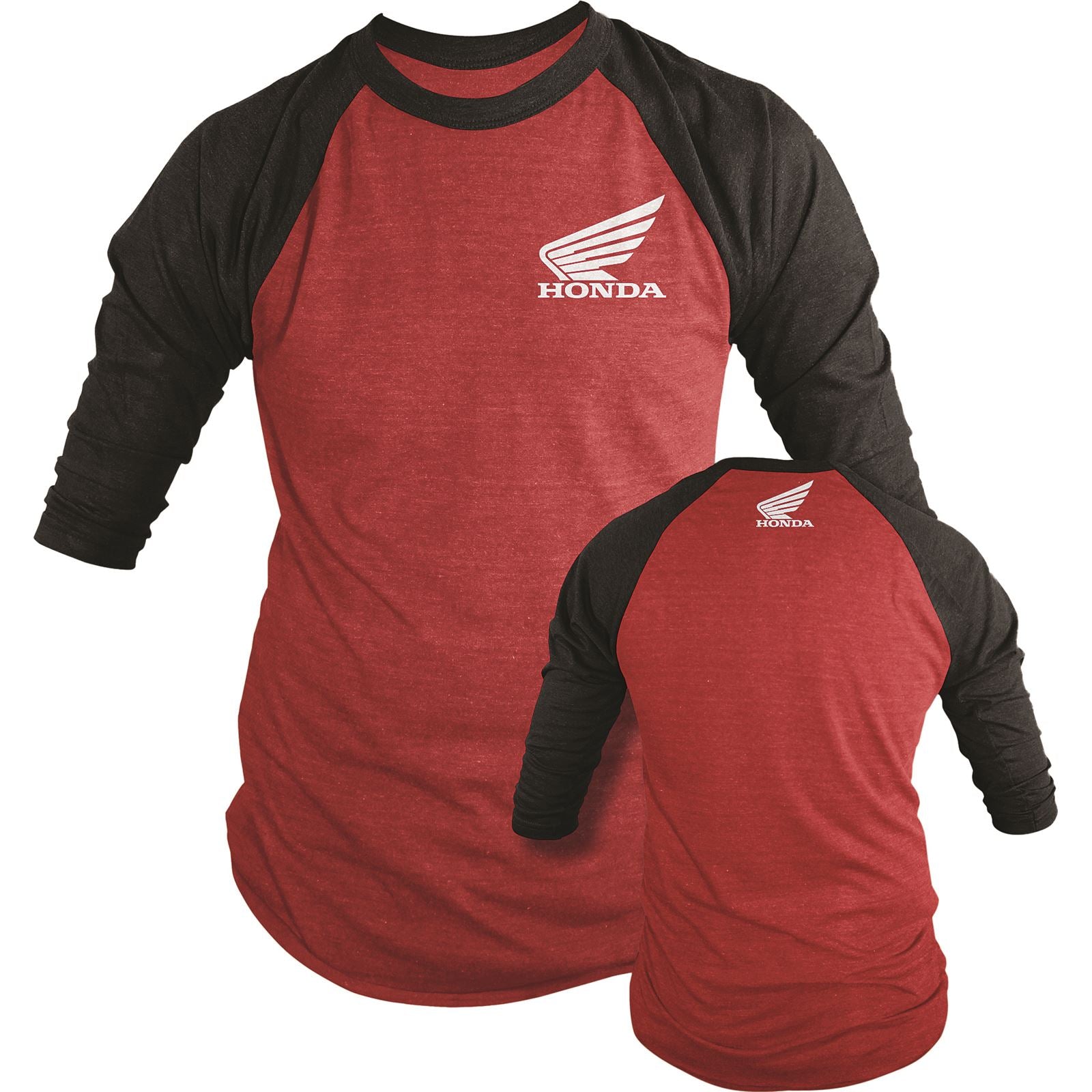 D'Cor Honda Logo Tee Shirt Long-Sleeve - Red/Black - 2X-Large [MPN: 80-111-5]_147115