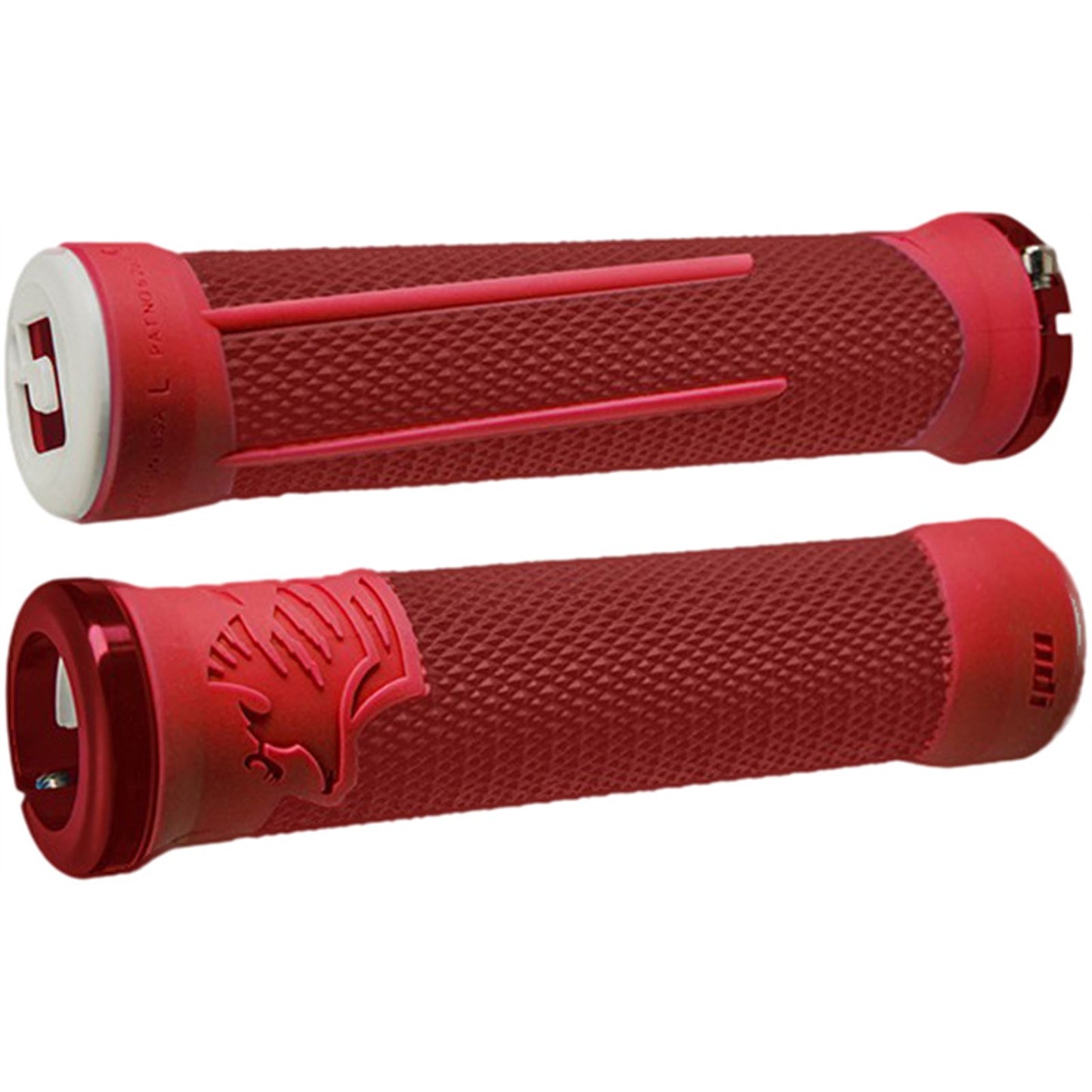 ODI AG-2 Single Clamp Lock-On Grip - Red/Fire- 135mm [MPN: D35A2RF-R]_147635