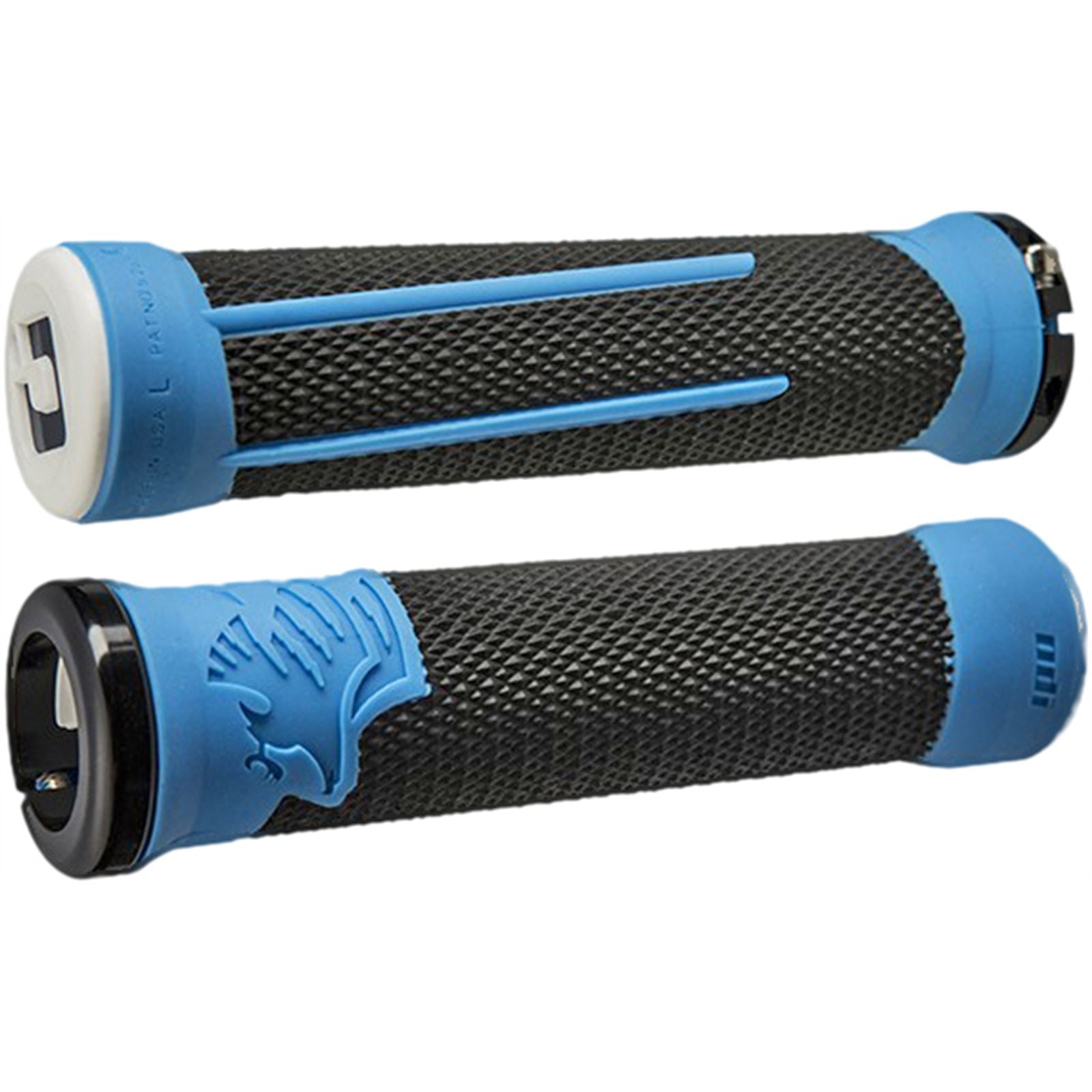 ODI AG-2 Single Clamp Lock-On Grip - Black/Blue - 135mm [MPN: D35A2BU-B]_147643