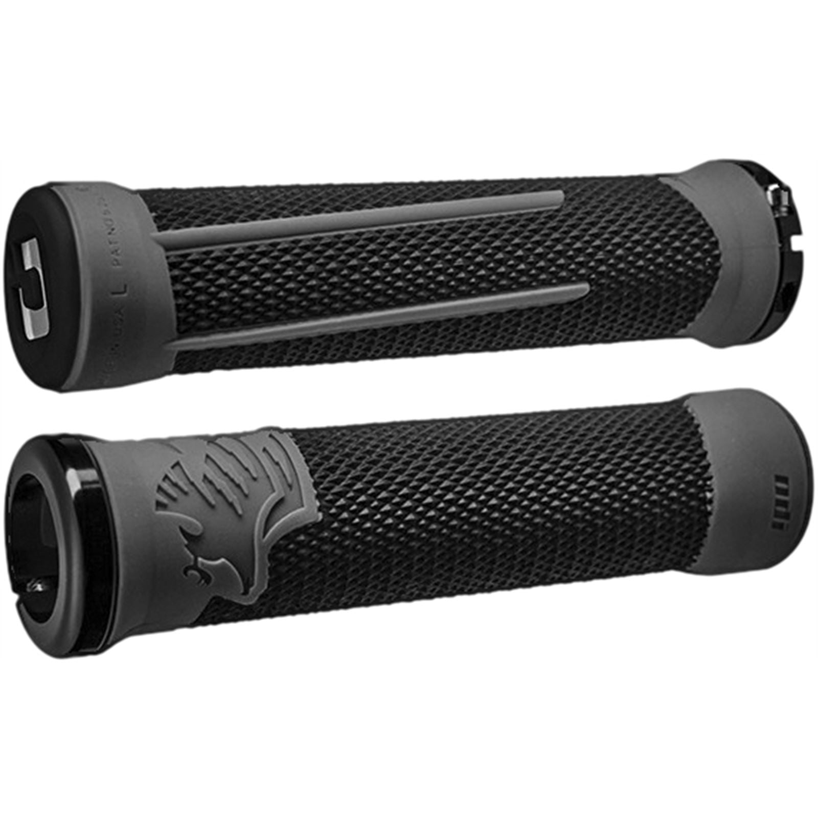 ODI AG-2 Single Clamp Lock-On Grip - Black/Graphite - 135mm [MPN: D35A2BH-B]_147644