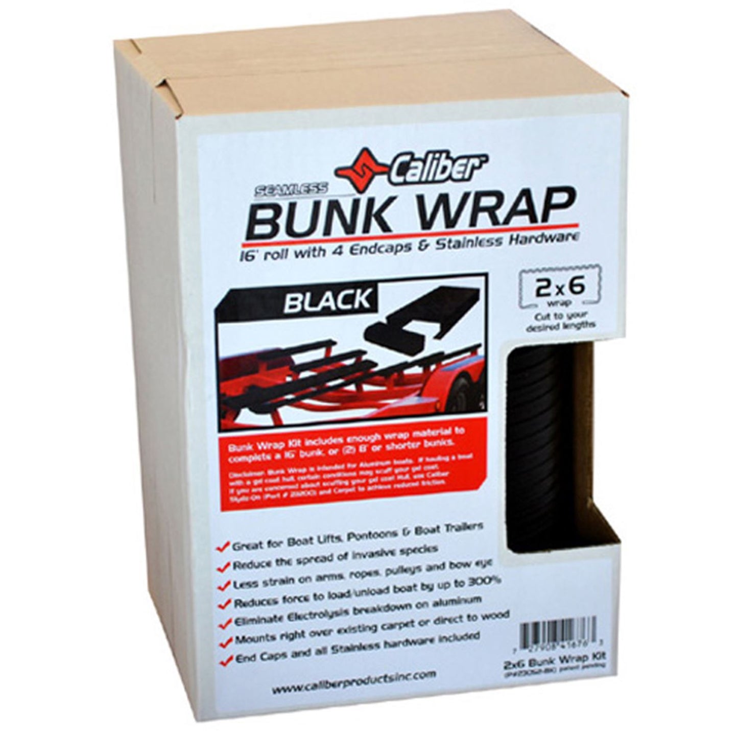 Caliber Bunk Wrap Black 2'' x 6'' x 16' Roll 23052-BK_564921