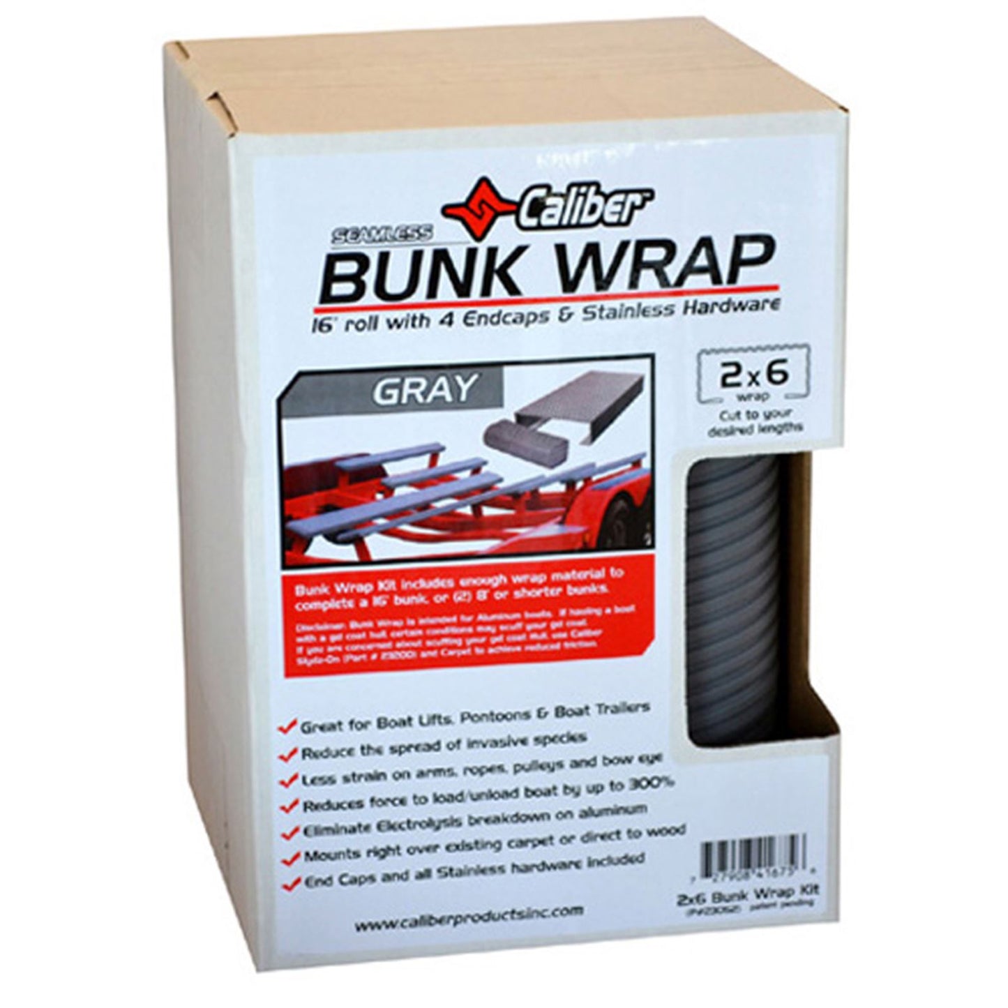 Caliber Bunk Wrap Cool Grey 2'' x 6'' x 16' Roll OPEN BOX [MPN: 23052]_1826063