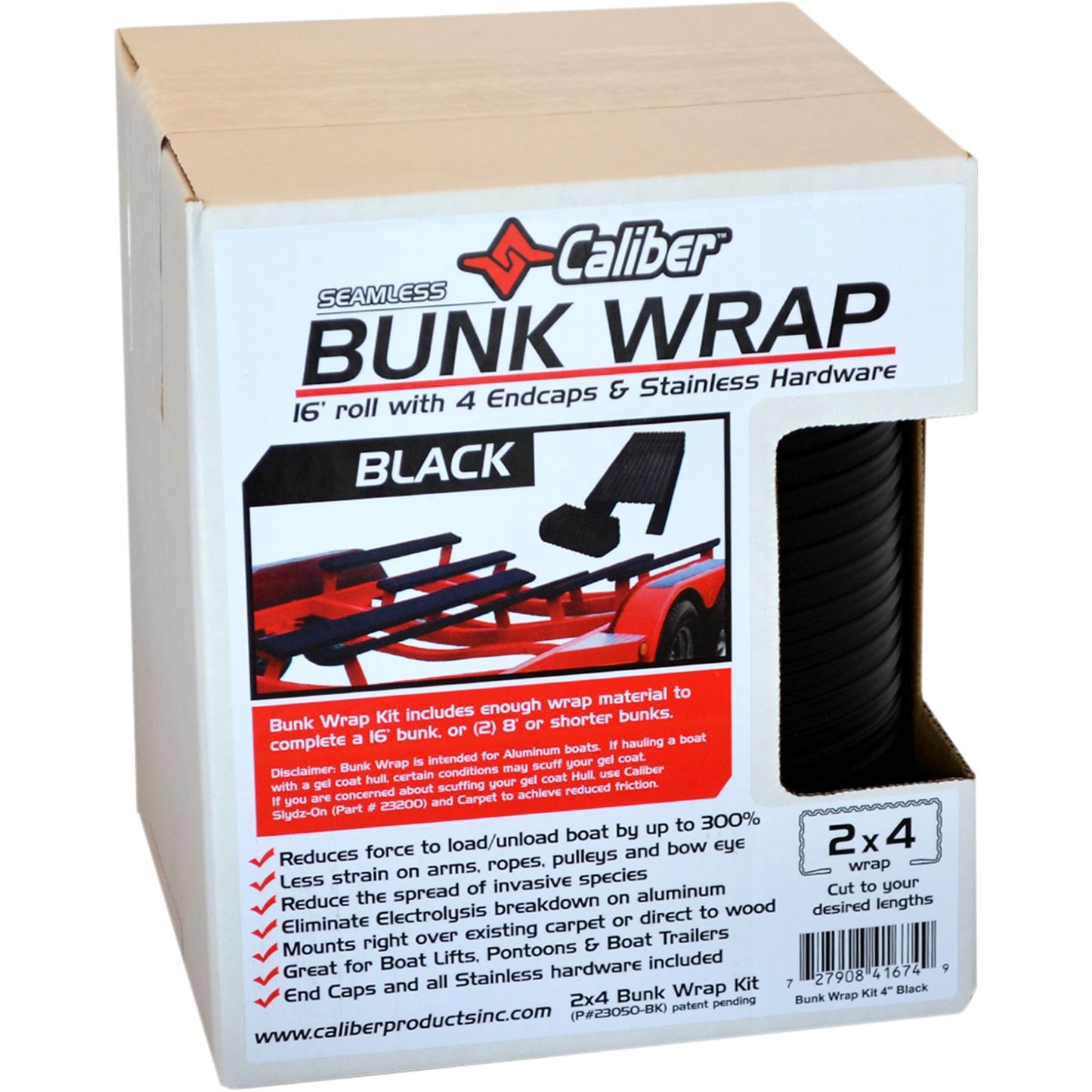 Caliber Bunk Wrap - 16" x 2" x 24" - Black 23050-BK_357753