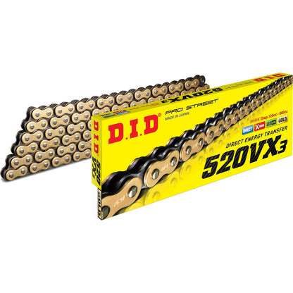 D.I.D. Chain - Gold - 130 Links - 520VX3 [MPN: M520VX3G130FB]_149755