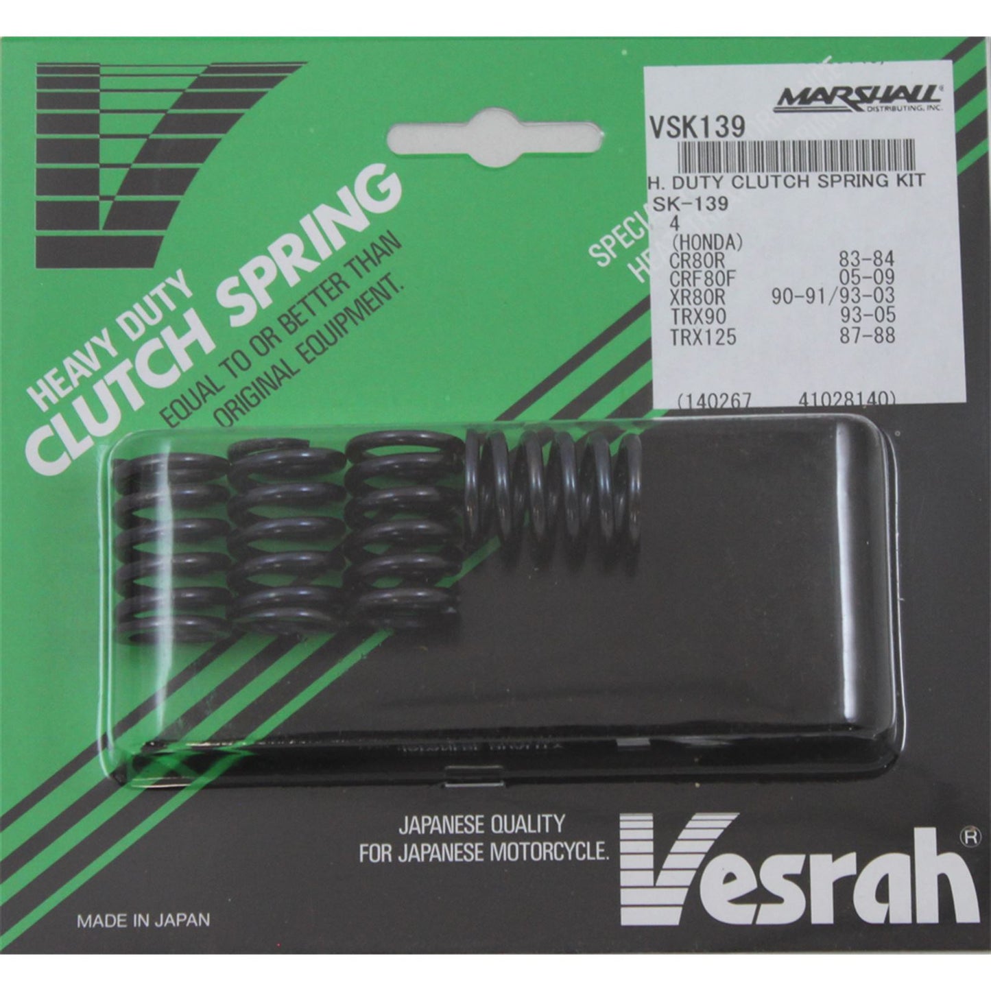 Vesrah Clutch SprIngs-XR80R '90-03- TRX90 '93-04-CR80F'05-0 [MPN: SK-139]_154033