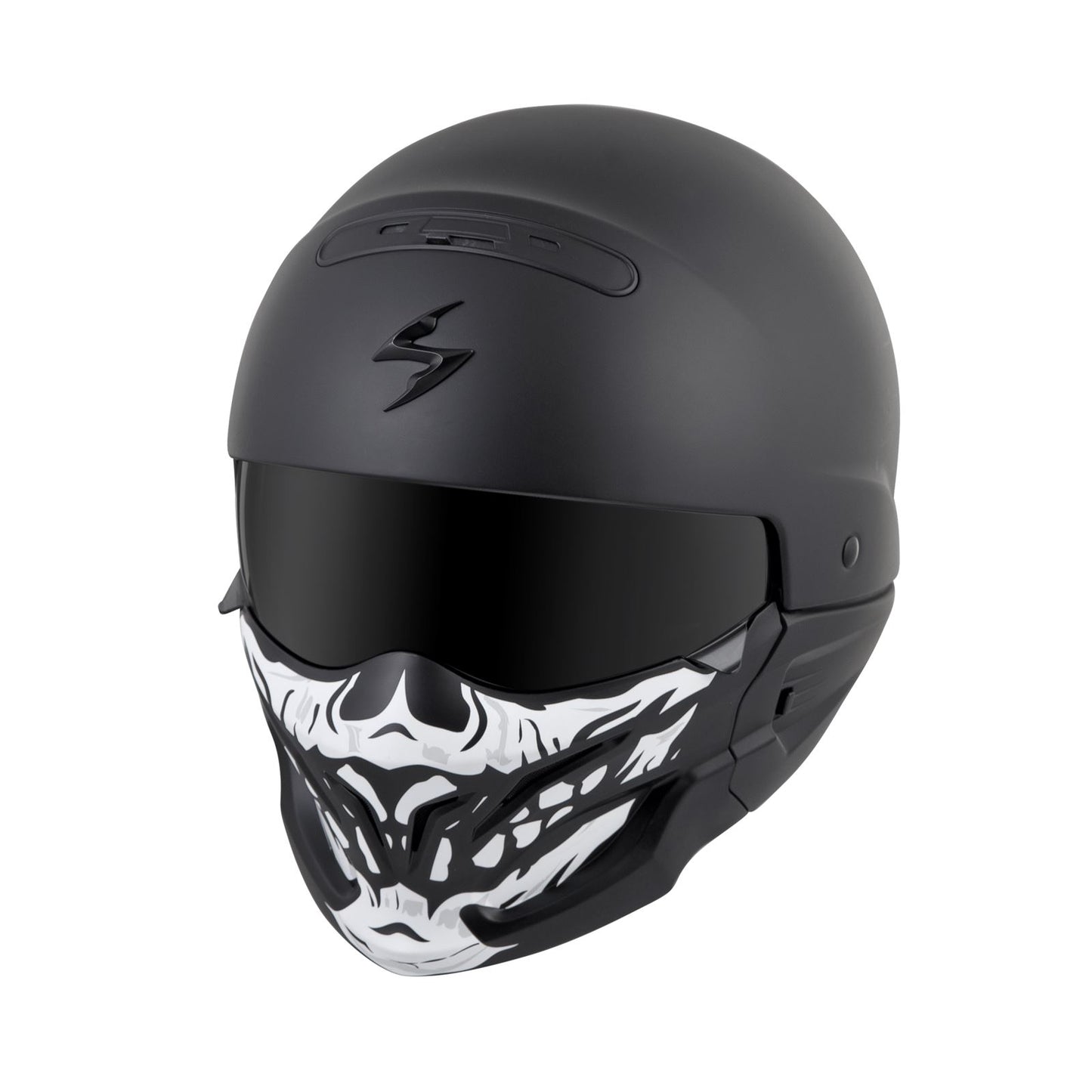 ScorpionEXO Covert Skull Face Mask - Black/White OPEN BOX 52-546-18_1494442