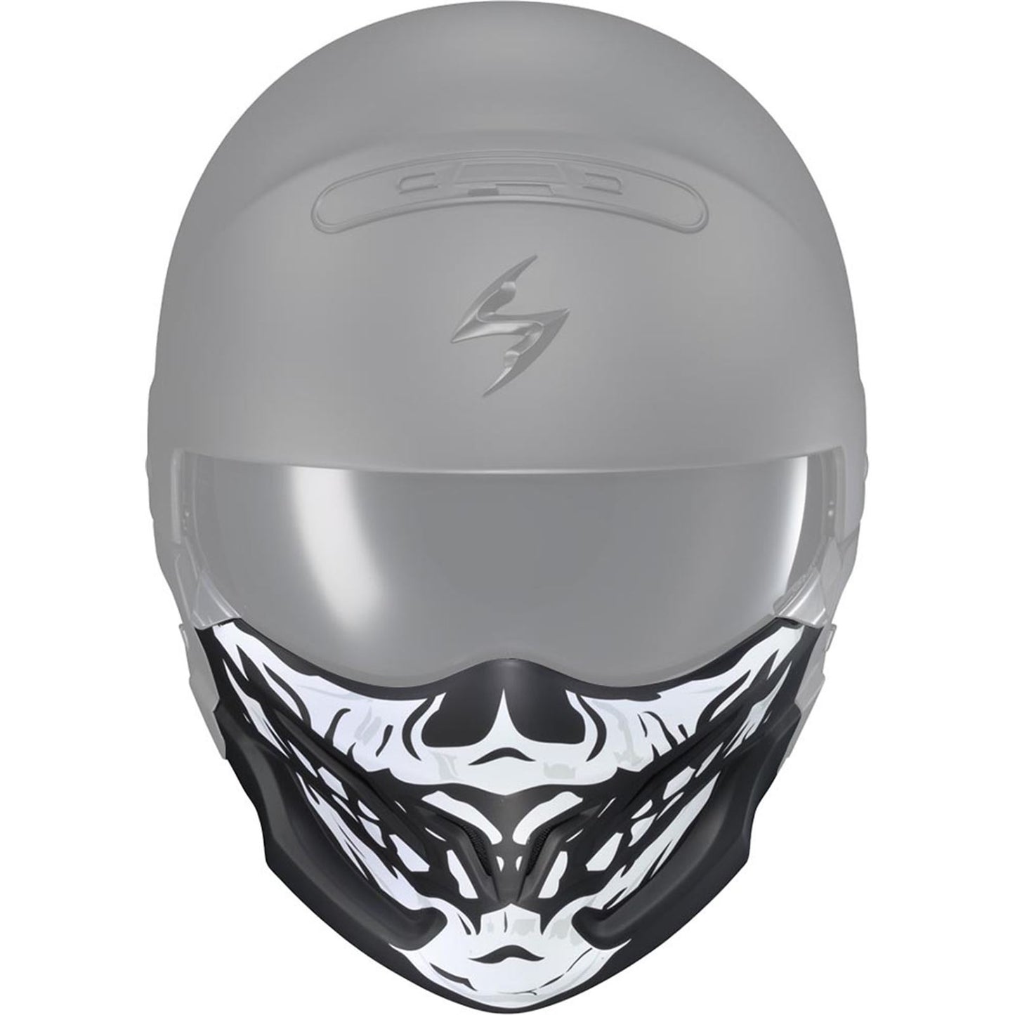 ScorpionEXO Covert Skull Face Mask - Black/White OPEN BOX 52-546-18_1494443
