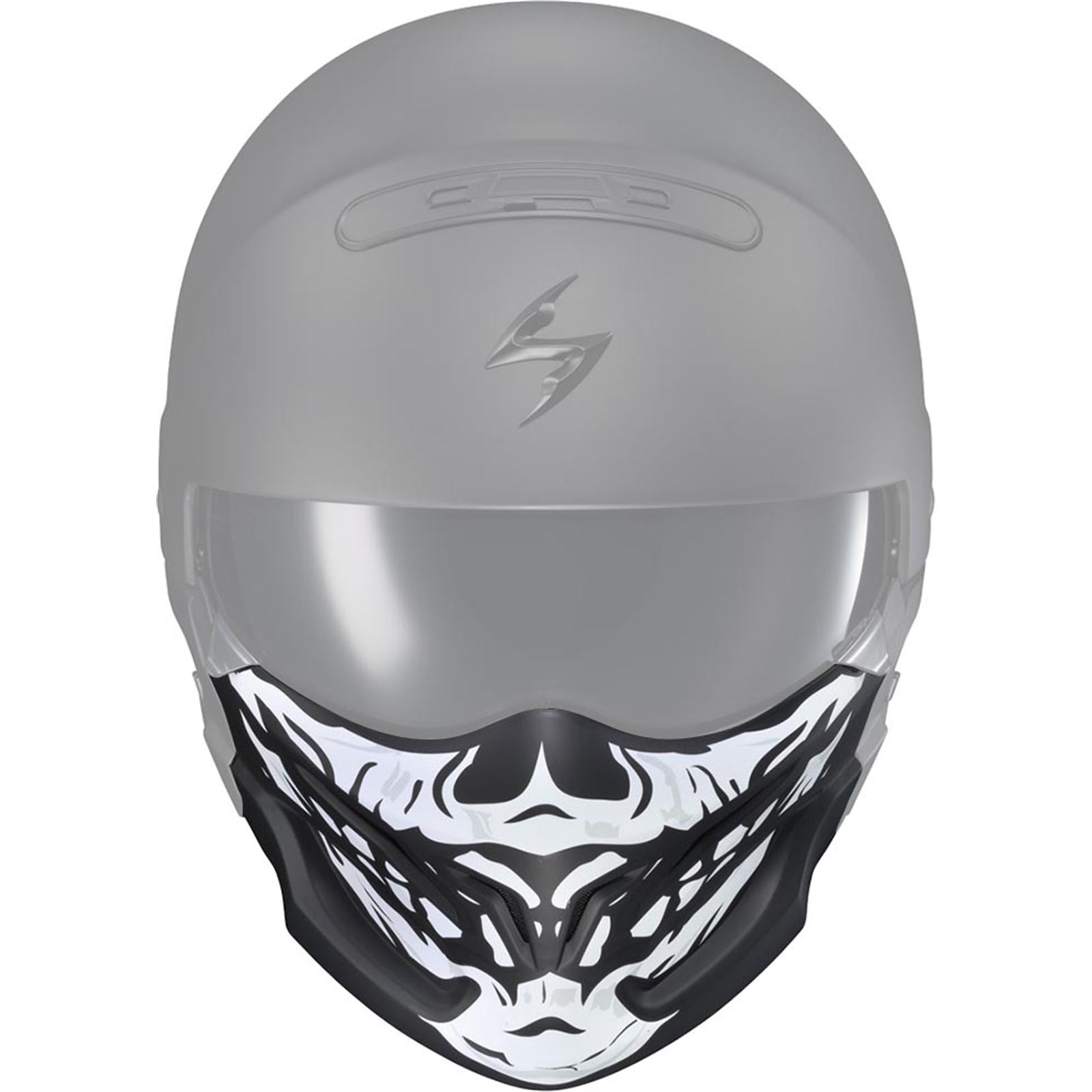 ScorpionEXO Covert Skull Face Mask - Black/White OPEN BOX 52-546-18_1494443