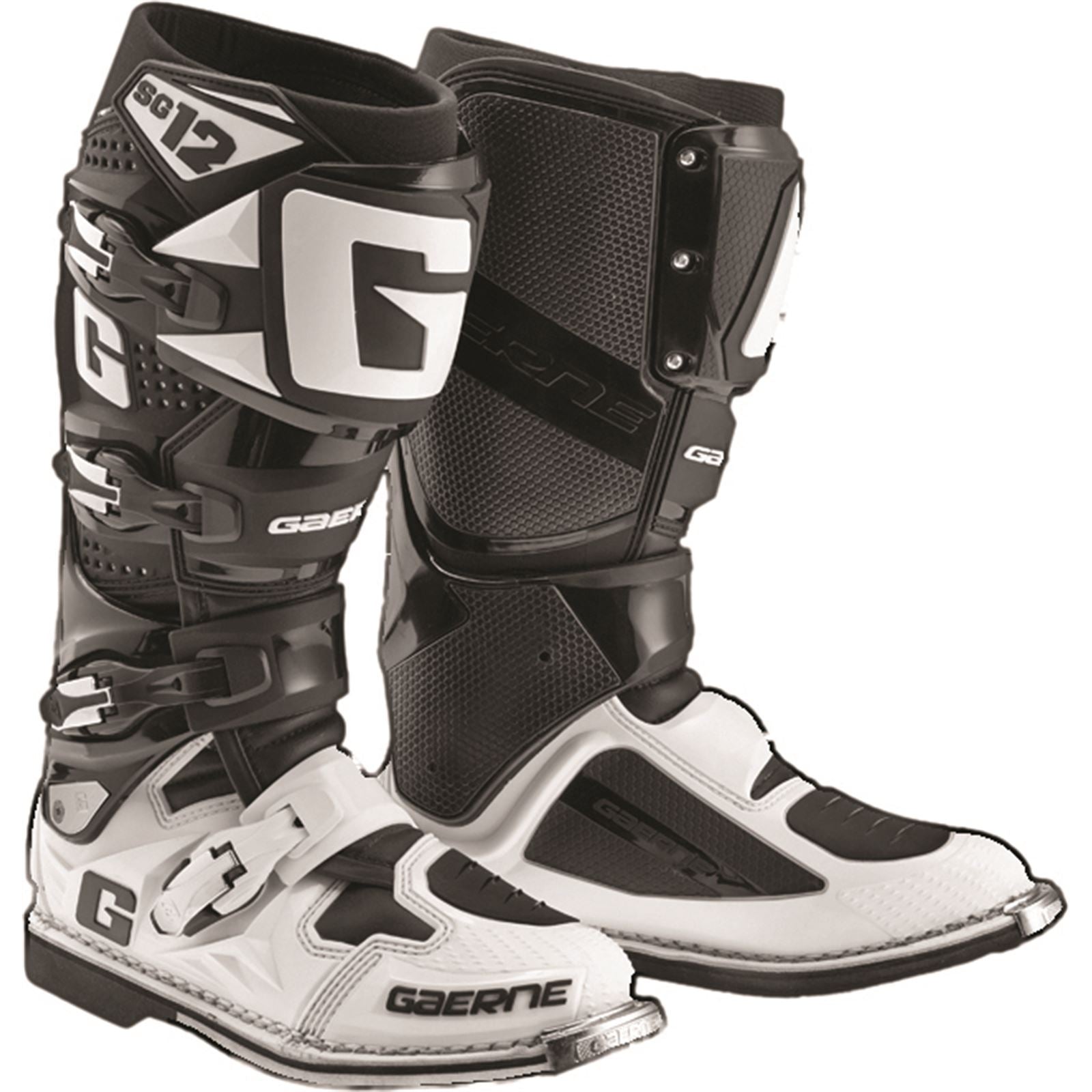 Gaerne SG-12 Boots - Black/White_174025