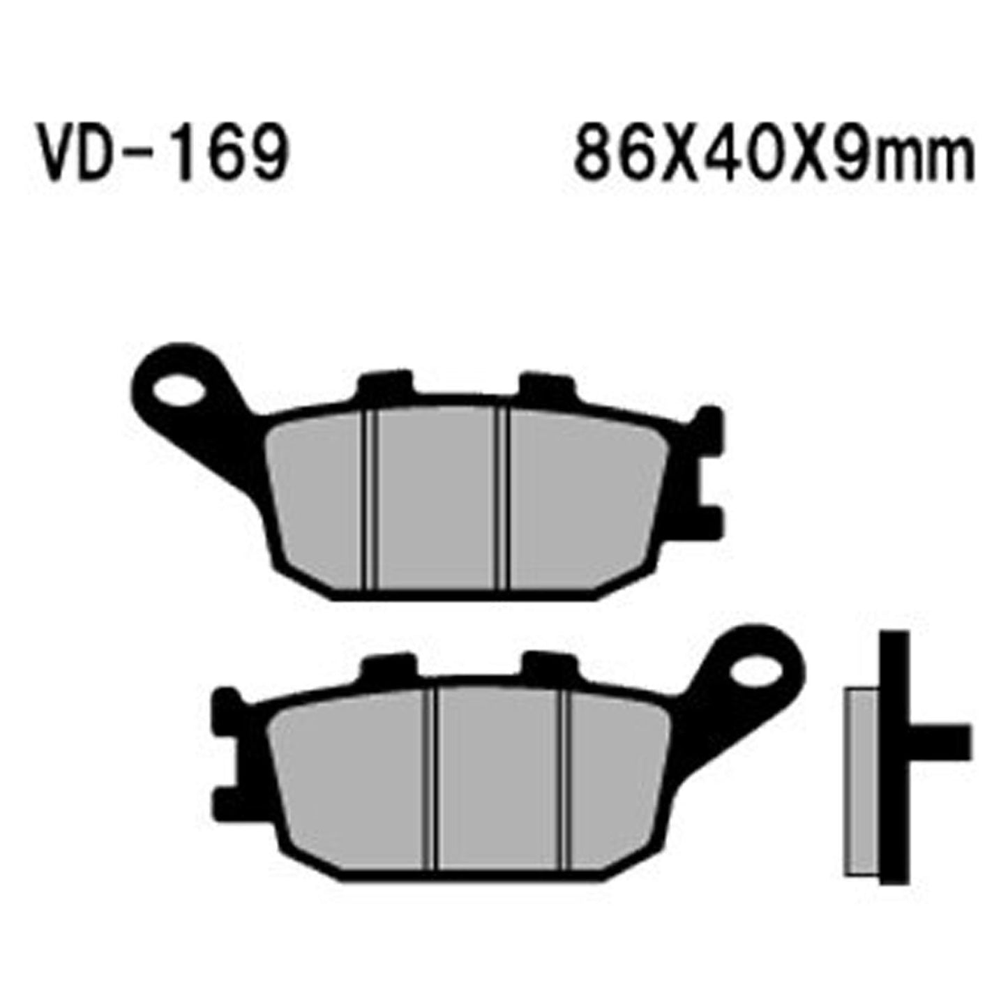 Vesrah Brake Pads- NSS250 '00-06 + EBC #FA358 For Honda [MPN: VD-169]_565792