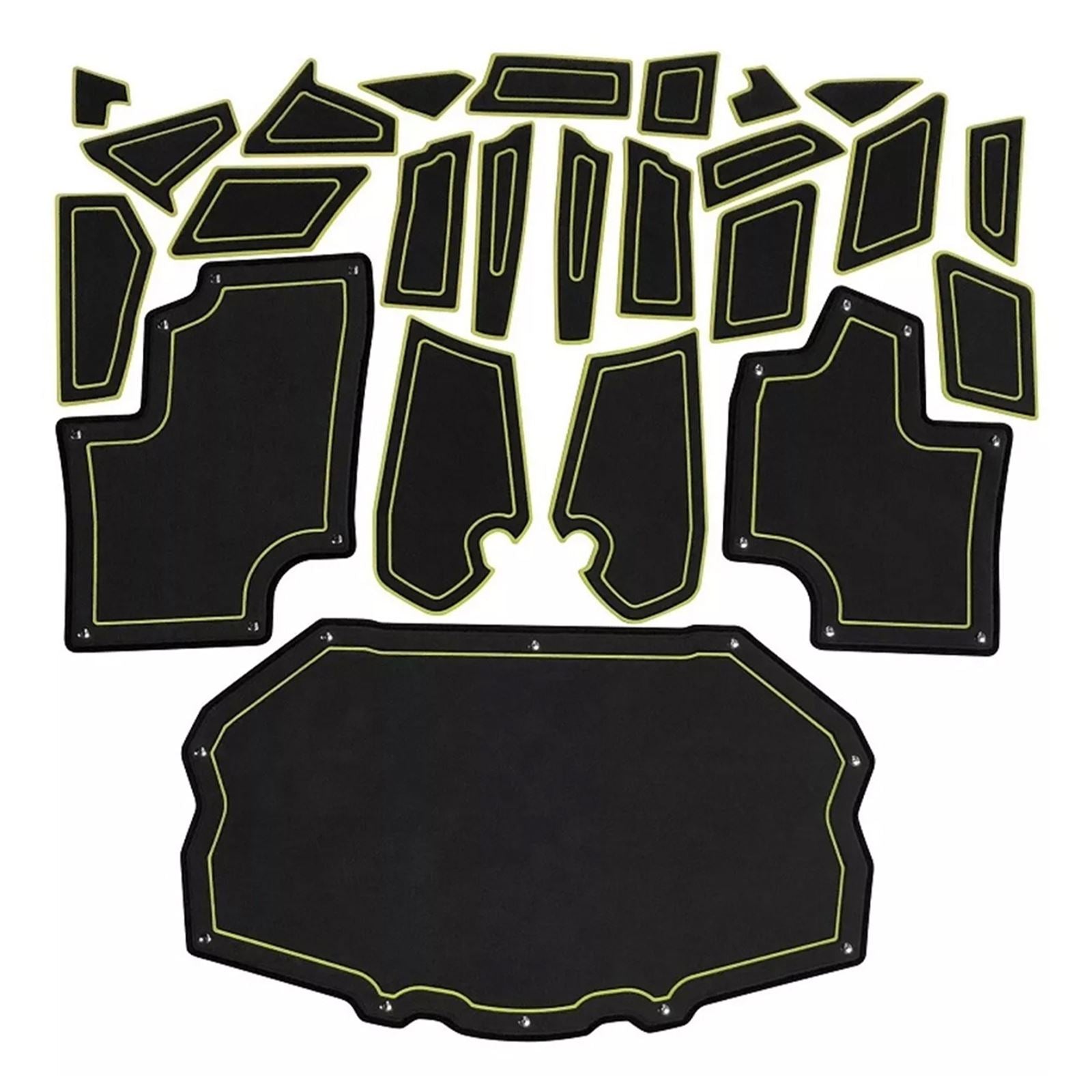 Moramoto Mat Kit for Can-Am Maverick Sport/Maverick - Black/Green [MPN: 100BST-124CM-0102]_1440267