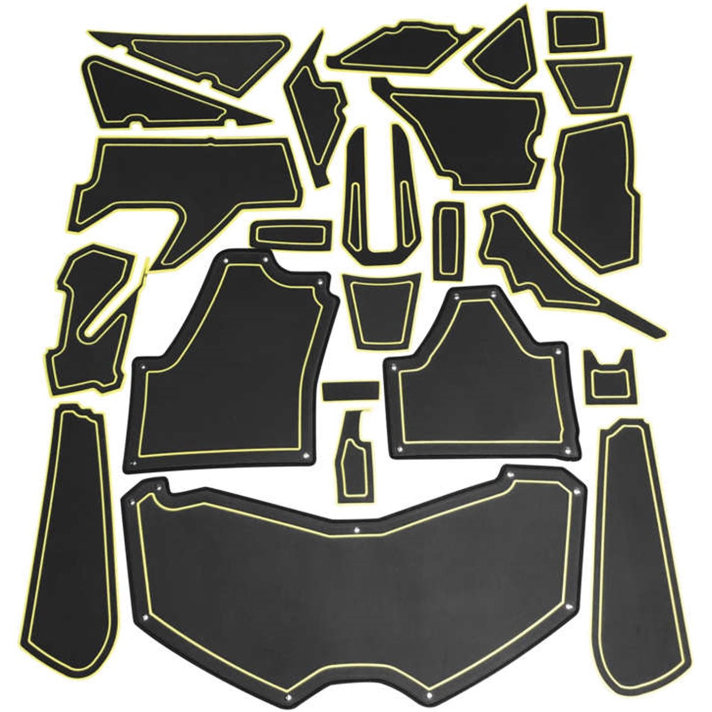 Moramoto Mat Kit for Can-Am Maverisk X3 - Black/Yellow [MPN: 100BST-131CM-0173]_980676