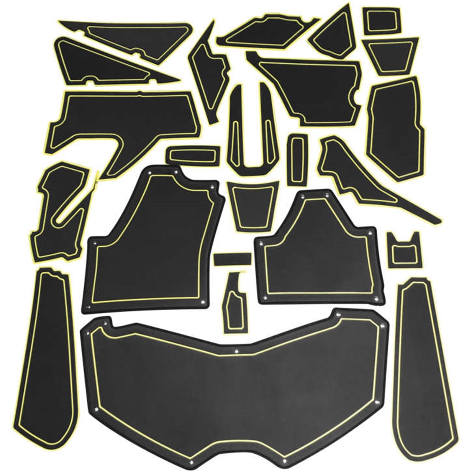 Moramoto Mat Kit for Can-Am Maverisk X3 - Black/Yellow [MPN: 100BST-131CM-0173]_980676