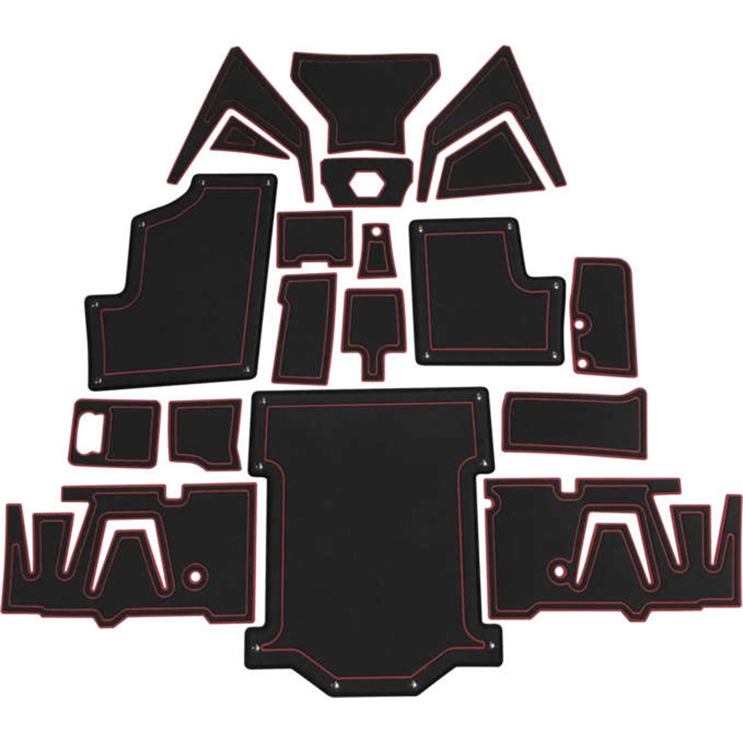 Moramoto Mat Kit for Polaris RZR S 900/1000/Turbo - Black/Red  [MPN: 100BST-119CM-0121]_176919