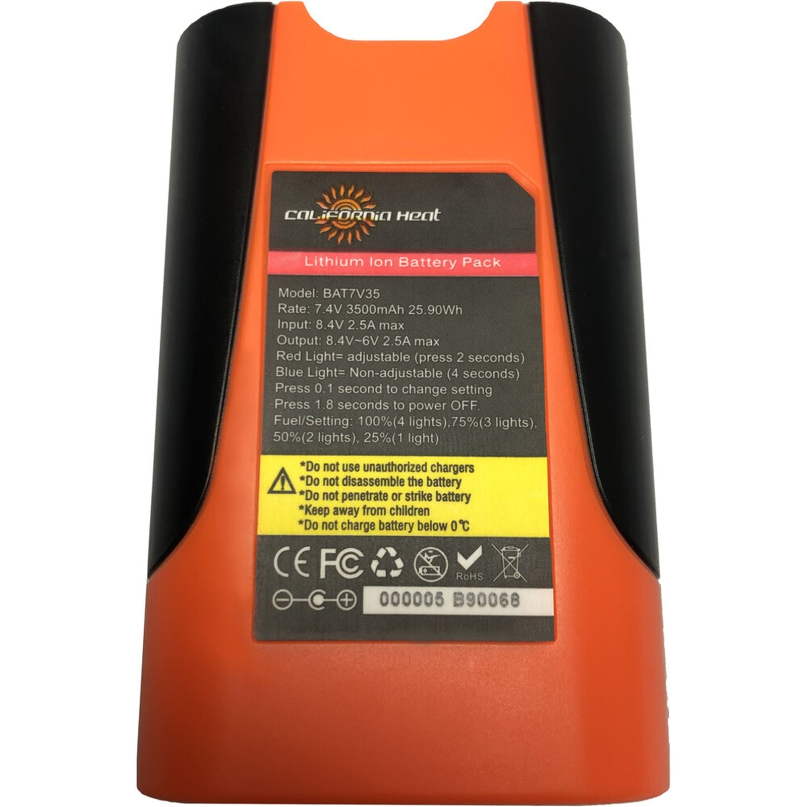 California Heat 7V Battery (3500 MAH) [MPN: SPK]_640084