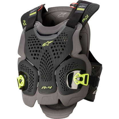Alpinestars A-4 Max Chest Protector - Black/Fluo Yellow - XL/2XL [MPN: 6701520-1155-XXL]_178253