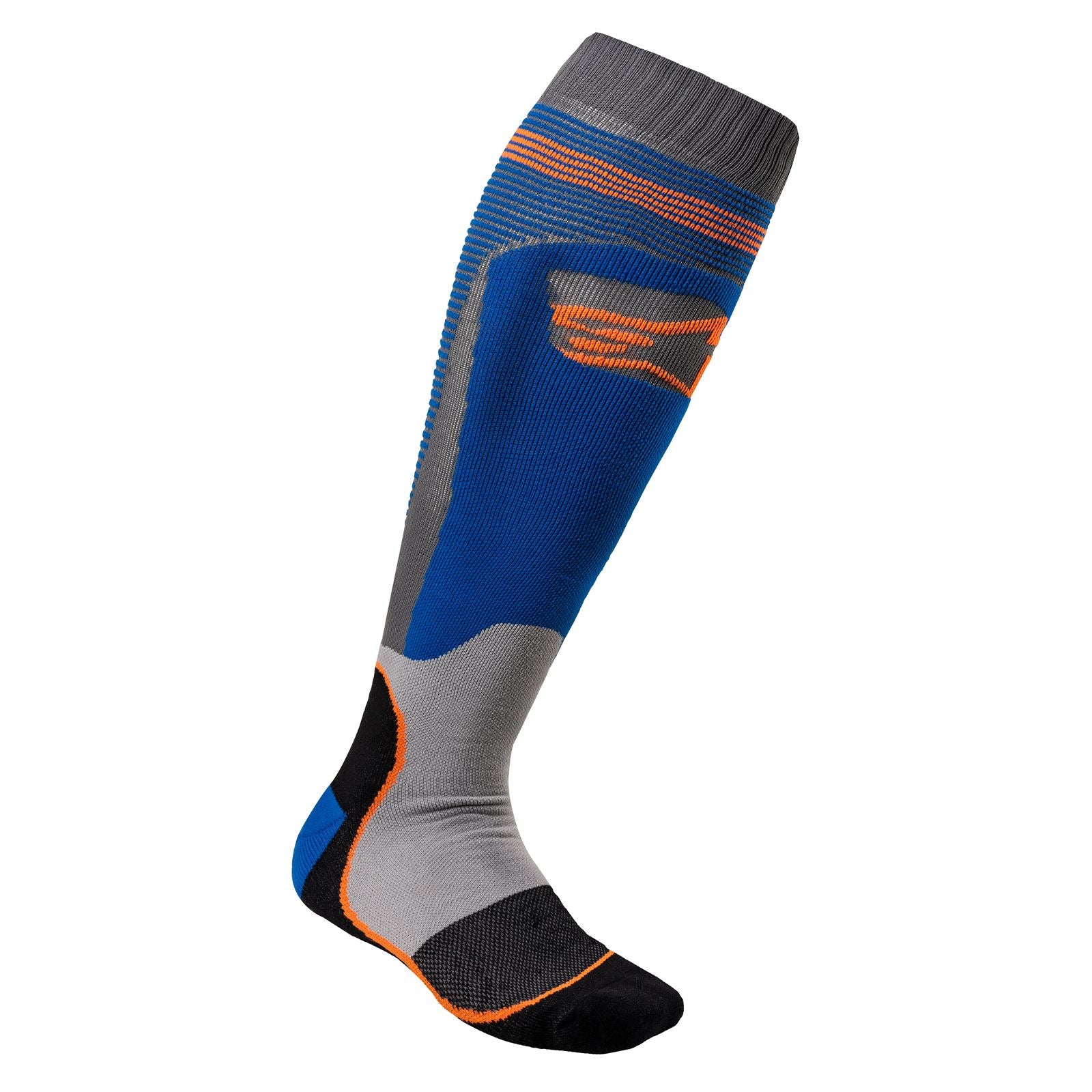 Alpinestars MX Plus-1 Socks Blue/Orange Small [MPN: 4701820-7042-S]_178562