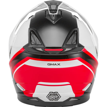GMax GM-11 Dual-Sport Scud Helmet Helmet Black/White/Red Medium  G1113355_178739