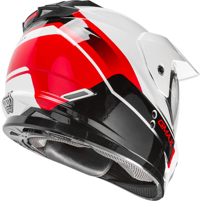 GMax GM-11 Dual-Sport Scud Helmet Helmet Black/White/Red Medium  G1113355_178741