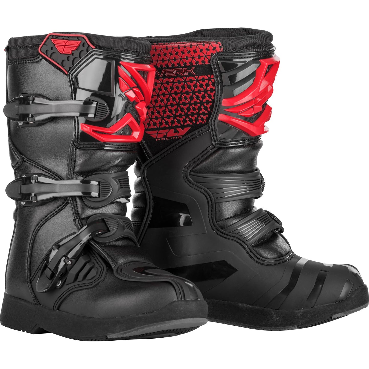 Fly Racing Maverik Boots Youth - Red/Black - Size 3 364-67303_541493
