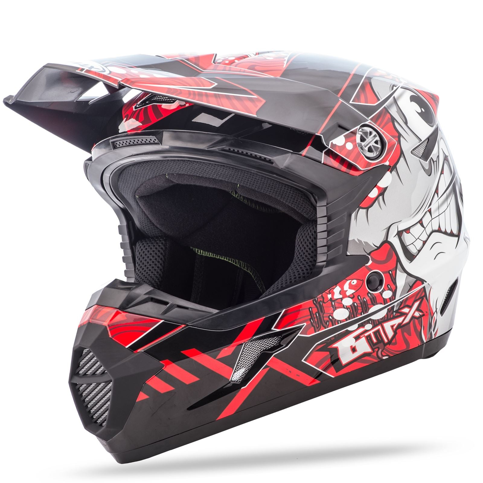 GMax Youth MX-46Y Off-Road Hooper Helmet Black/Red Youth Small  G3468200 TC-1_185250