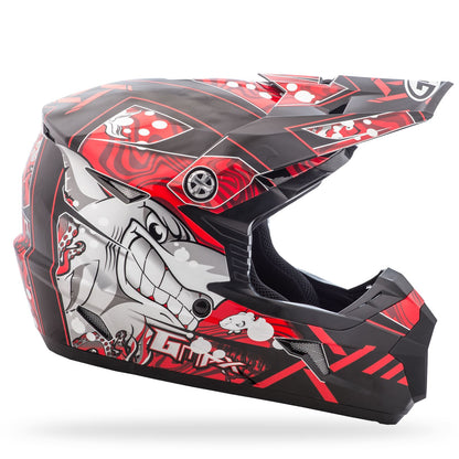 GMax Youth MX-46Y Off-Road Hooper Helmet Black/Red Youth Small  G3468200 TC-1_185251