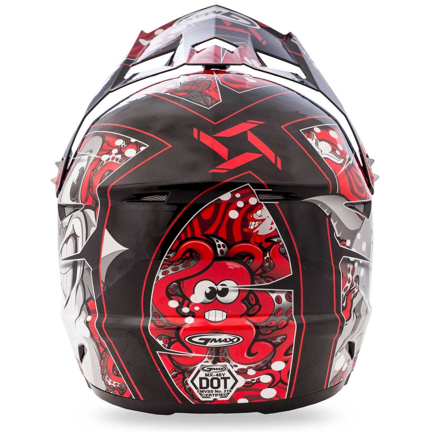 GMax Youth MX-46Y Off-Road Hooper Helmet Black/Red Youth Small  G3468200 TC-1_185252