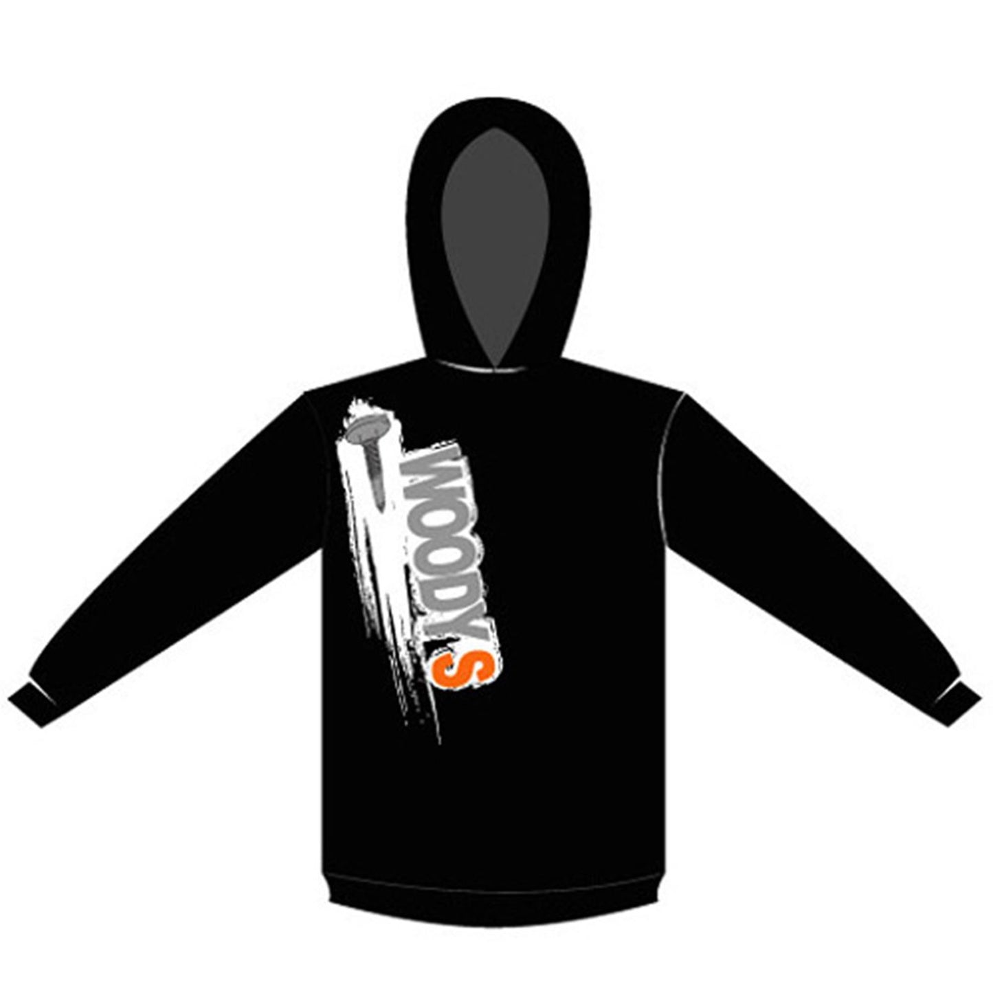 Woodys Men's Zip Up Hoodie - Black - Medium  302-GULLA-M_571051