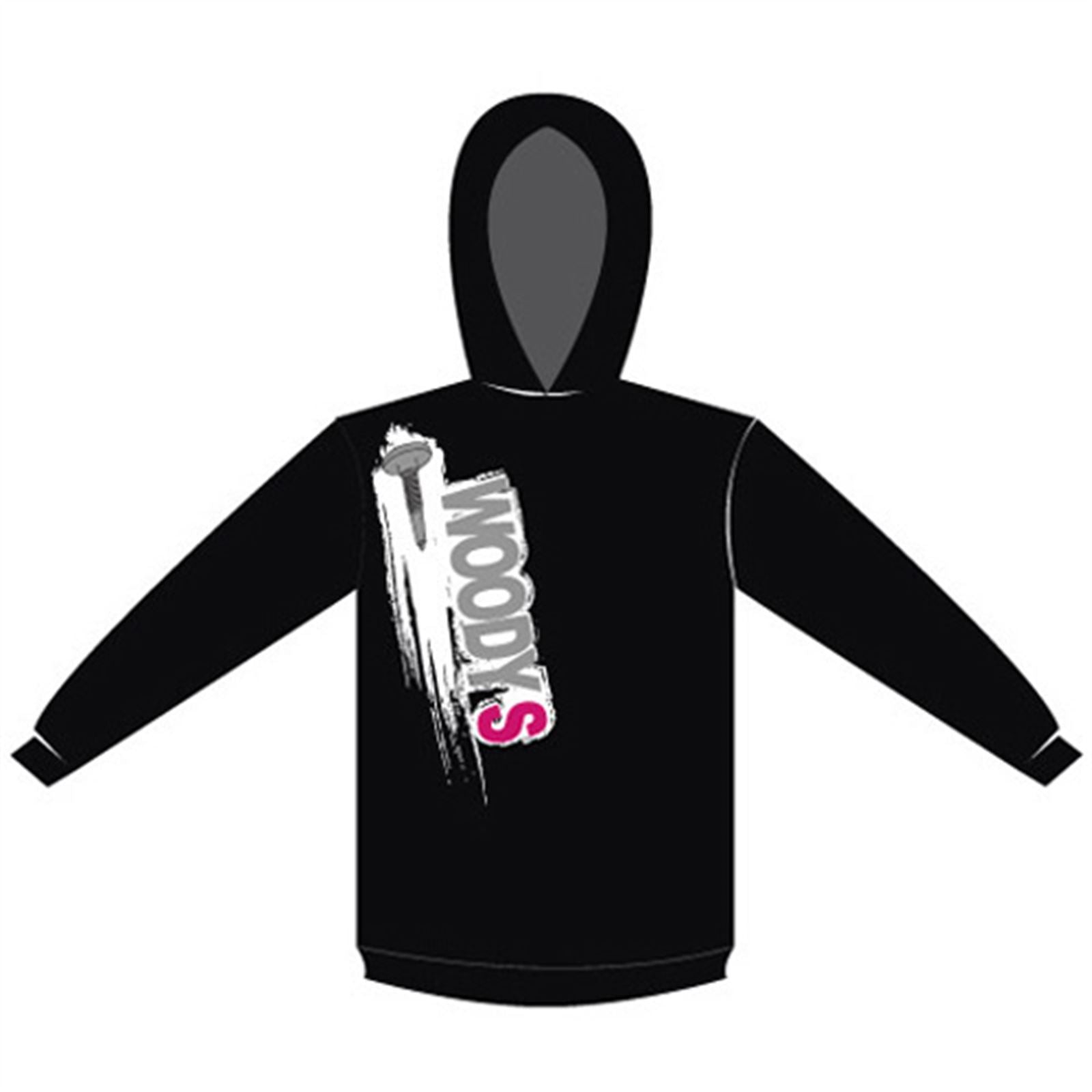 Woodys Women's Zip Up Hoodie - Black - Small 302-WGULLA-S_571053