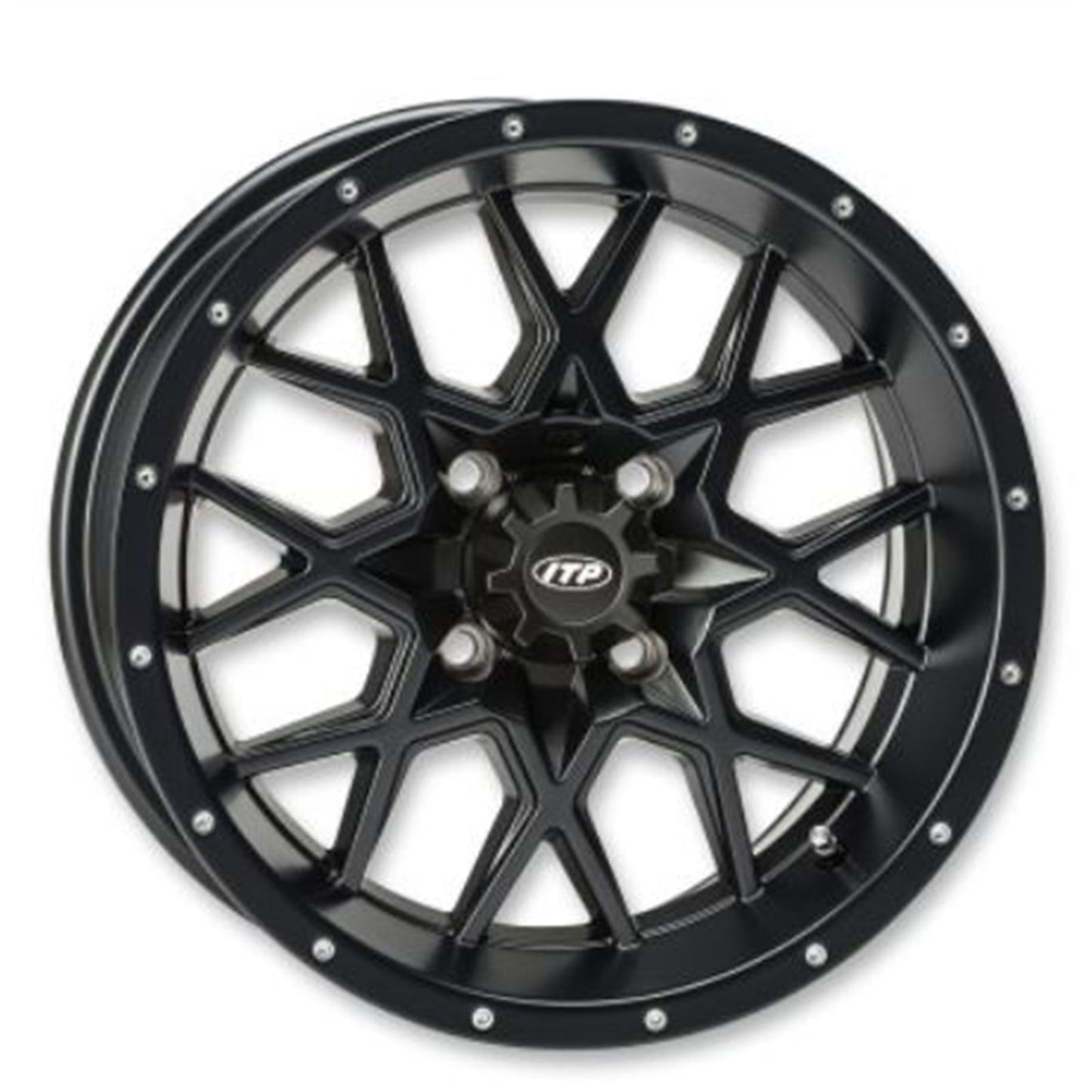 ITP Wheel - Hurricane - 18X6.5" - 4/137 Gloss Black And Machined  1822515546B_837177