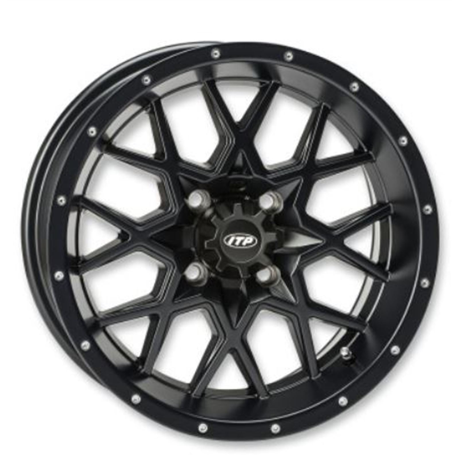 ITP Wheel - Hurricane - 18X6.5" - 4/137 Gloss Black And Machined  1822515546B_837177
