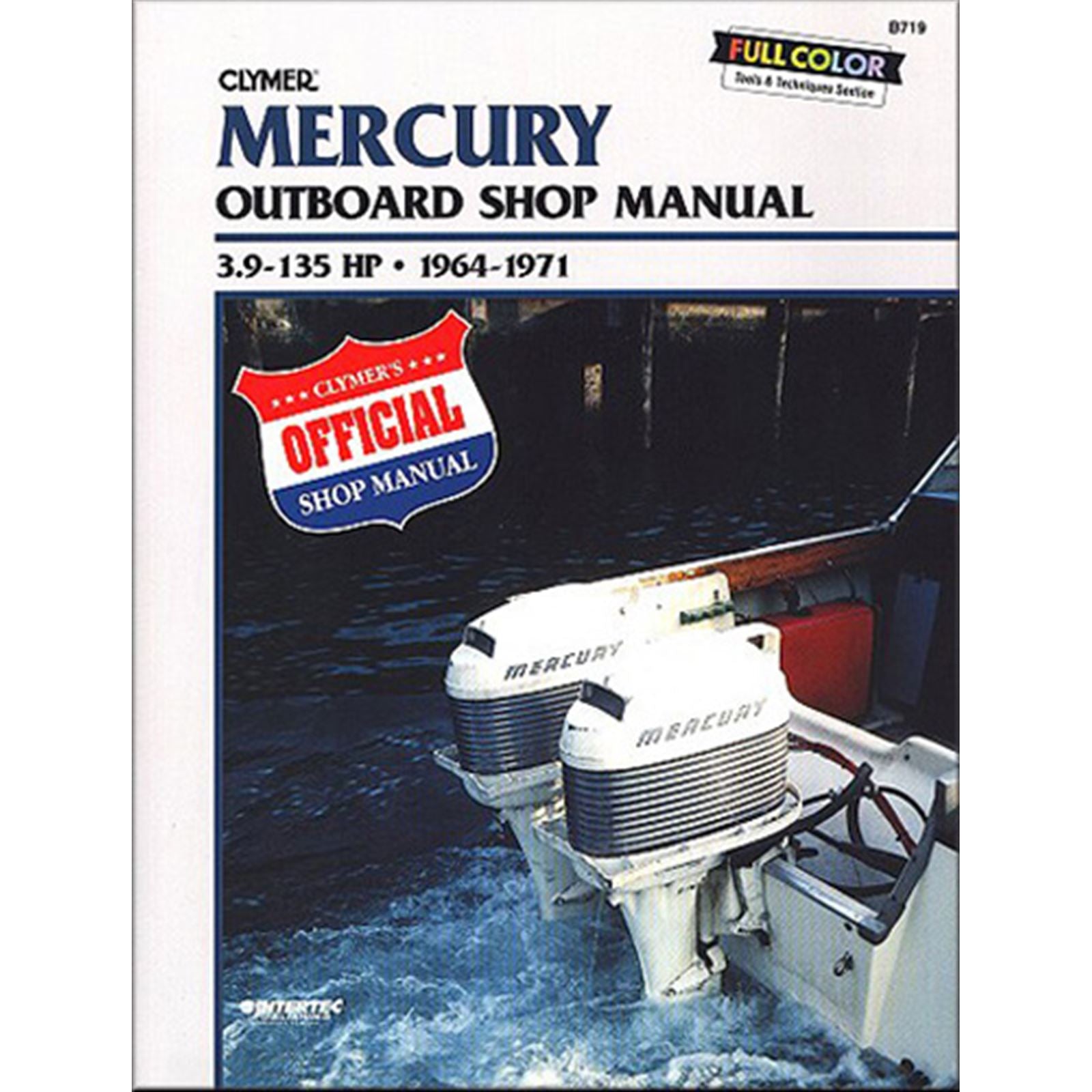 Clymer Manual for Mercury 3.9-135HP Outboard '64-71 [MPN: B719]_572820