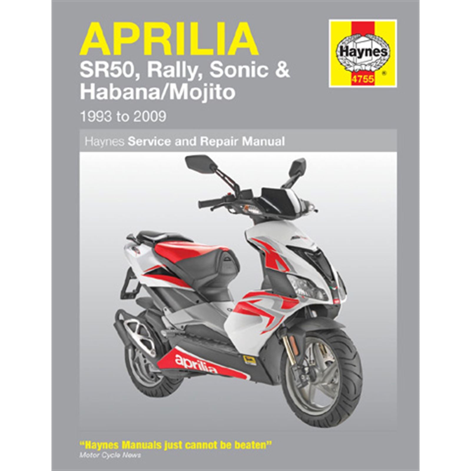Haynes Manuals Service and Repair Manual for Aprilia Rally SR-50 Sonic Habana Mojito [MPN: M4755]_572829