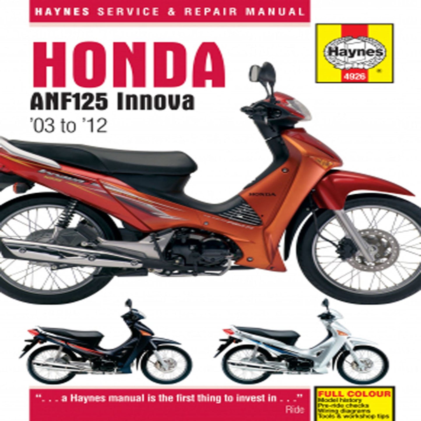 Haynes Manuals Service and Repair Manual for Honda [MPN: M4926]_572834