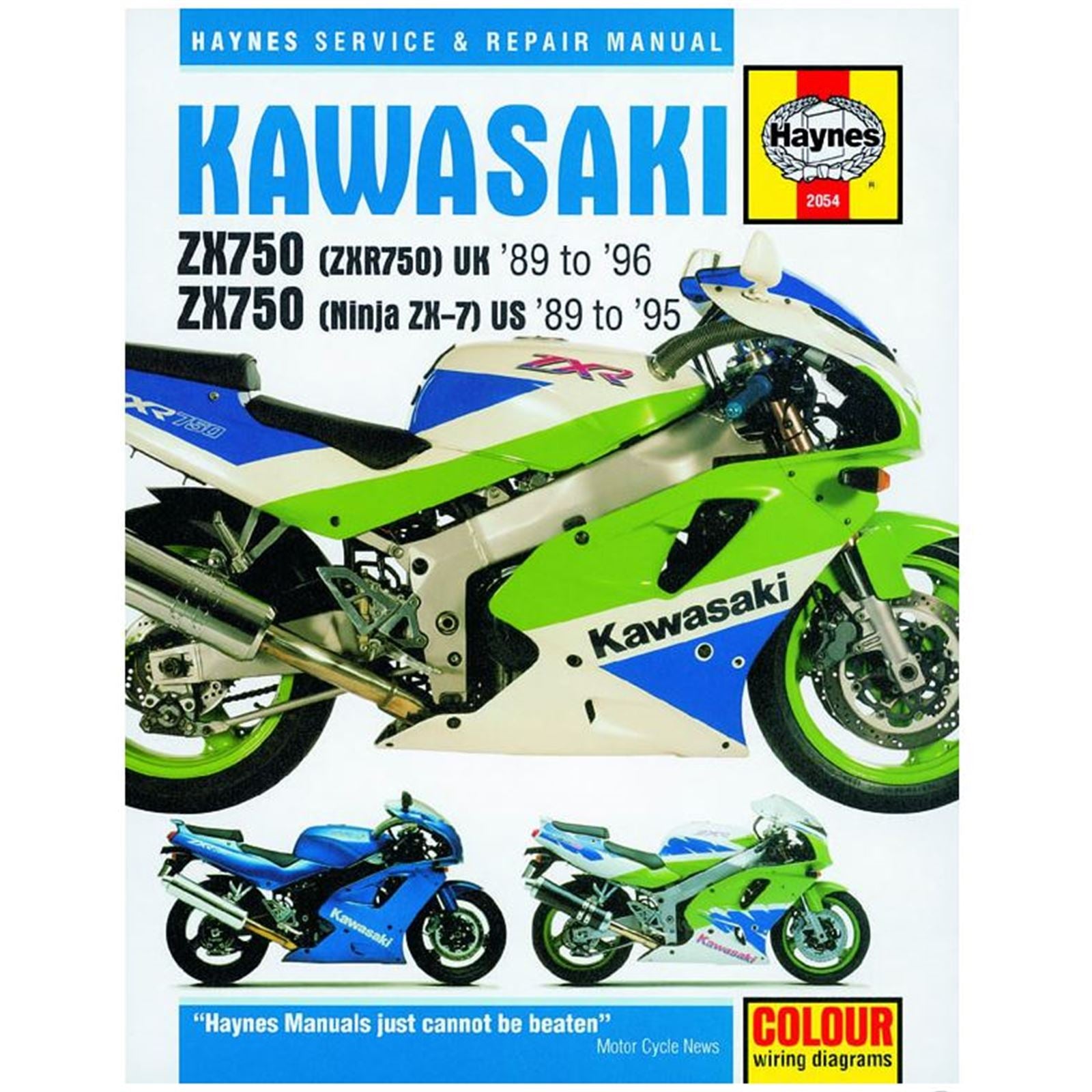 Haynes Manuals Service and Repair Manual for Kawasaki ZX750 Ninja ZX-7'89-'95 [MPN: M2054]_899697